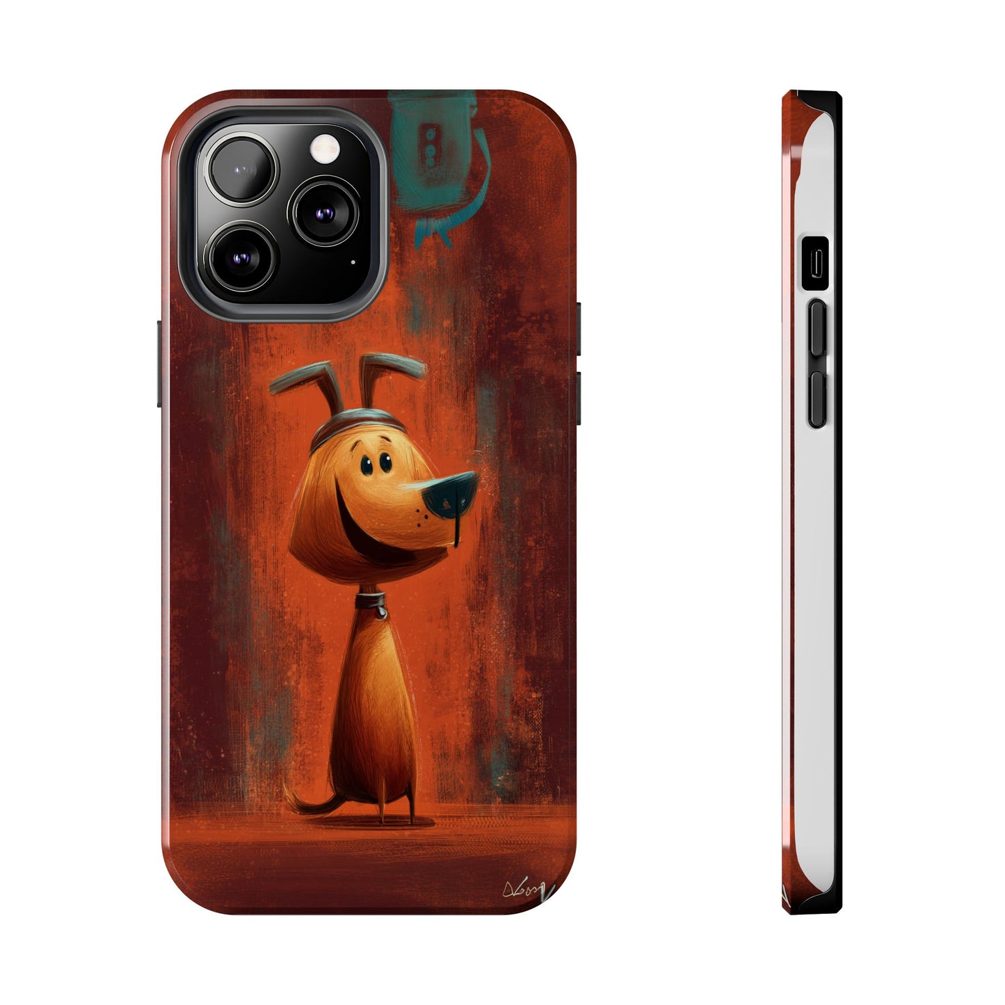 Playful Dog Art Tough Phone Case - Perfect for Pet Lovers