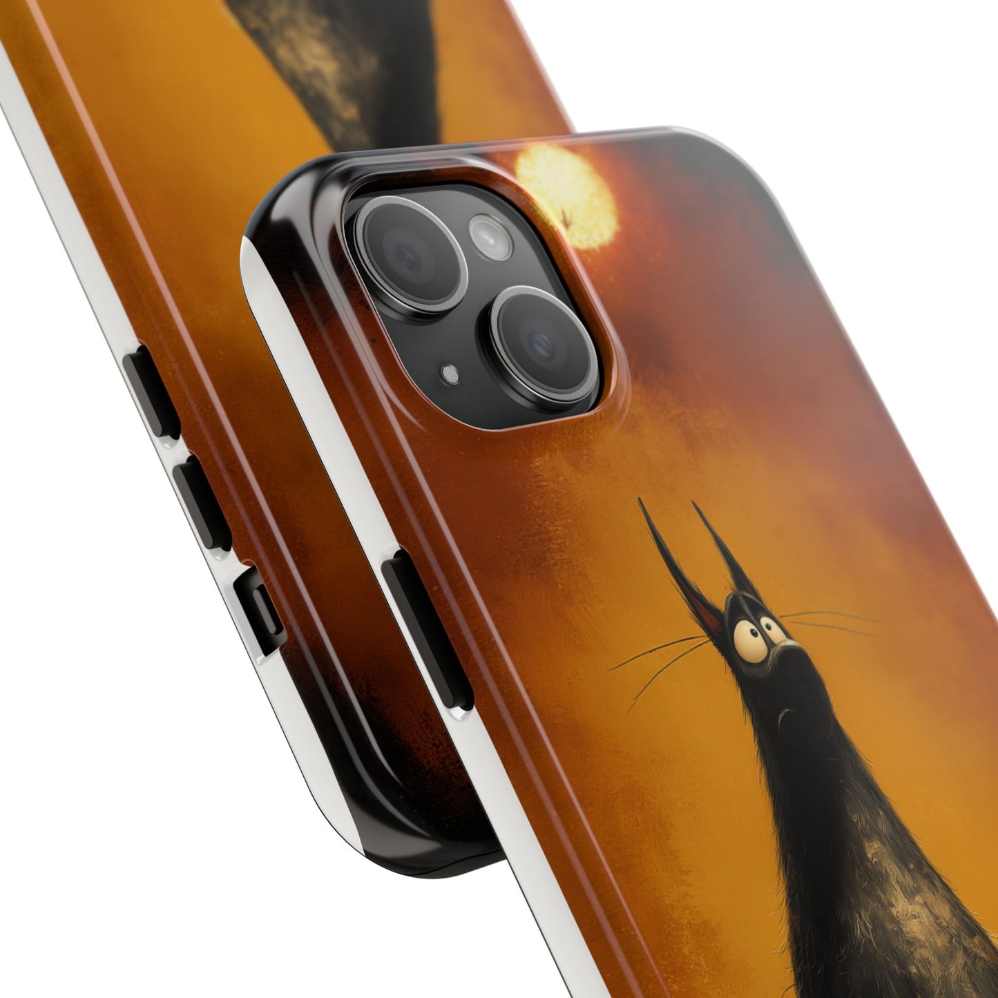 Whimsical Tough Phone Cases - Cat & Dog Design