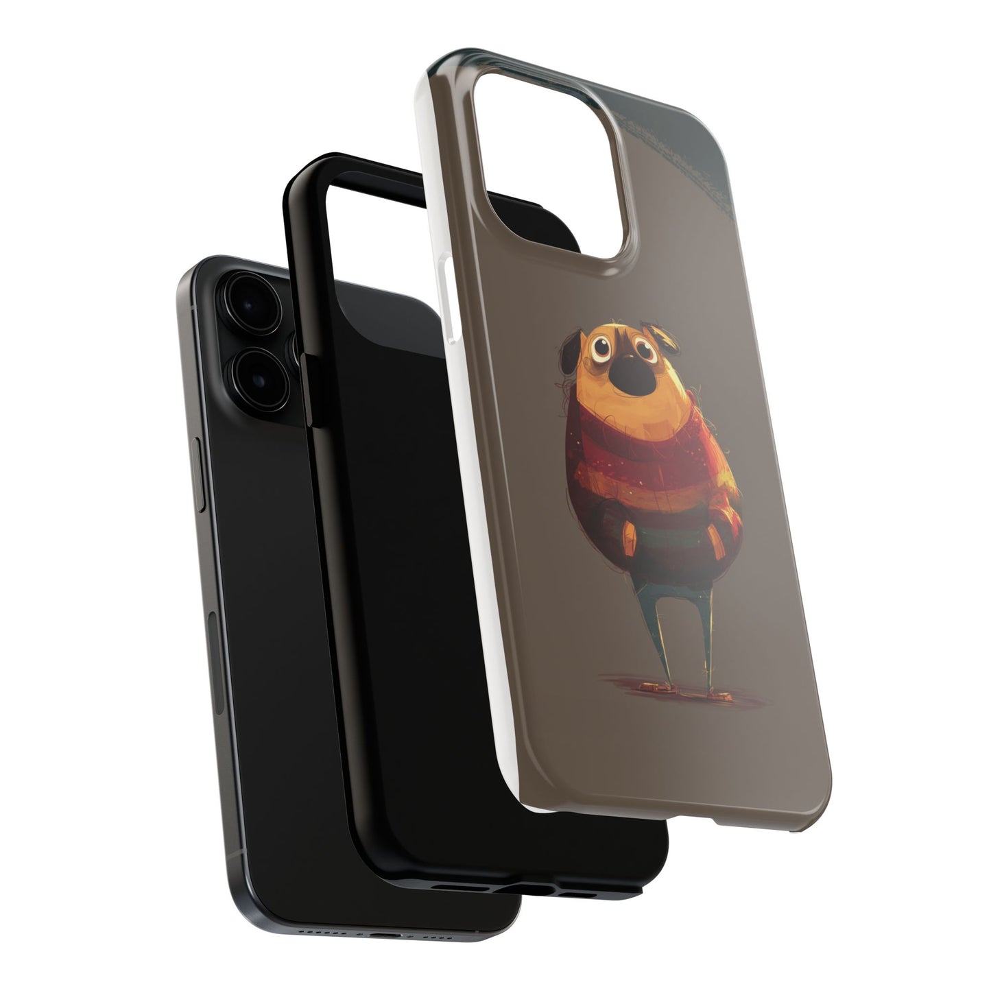 Cute Pug Tough Phone Case - Durable & Stylish Protection for Pet Lovers