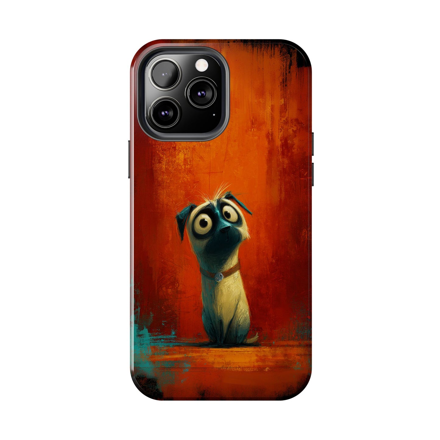 Whimsical Dog Art Tough Phone Case - Durable Protection for Pet Lovers