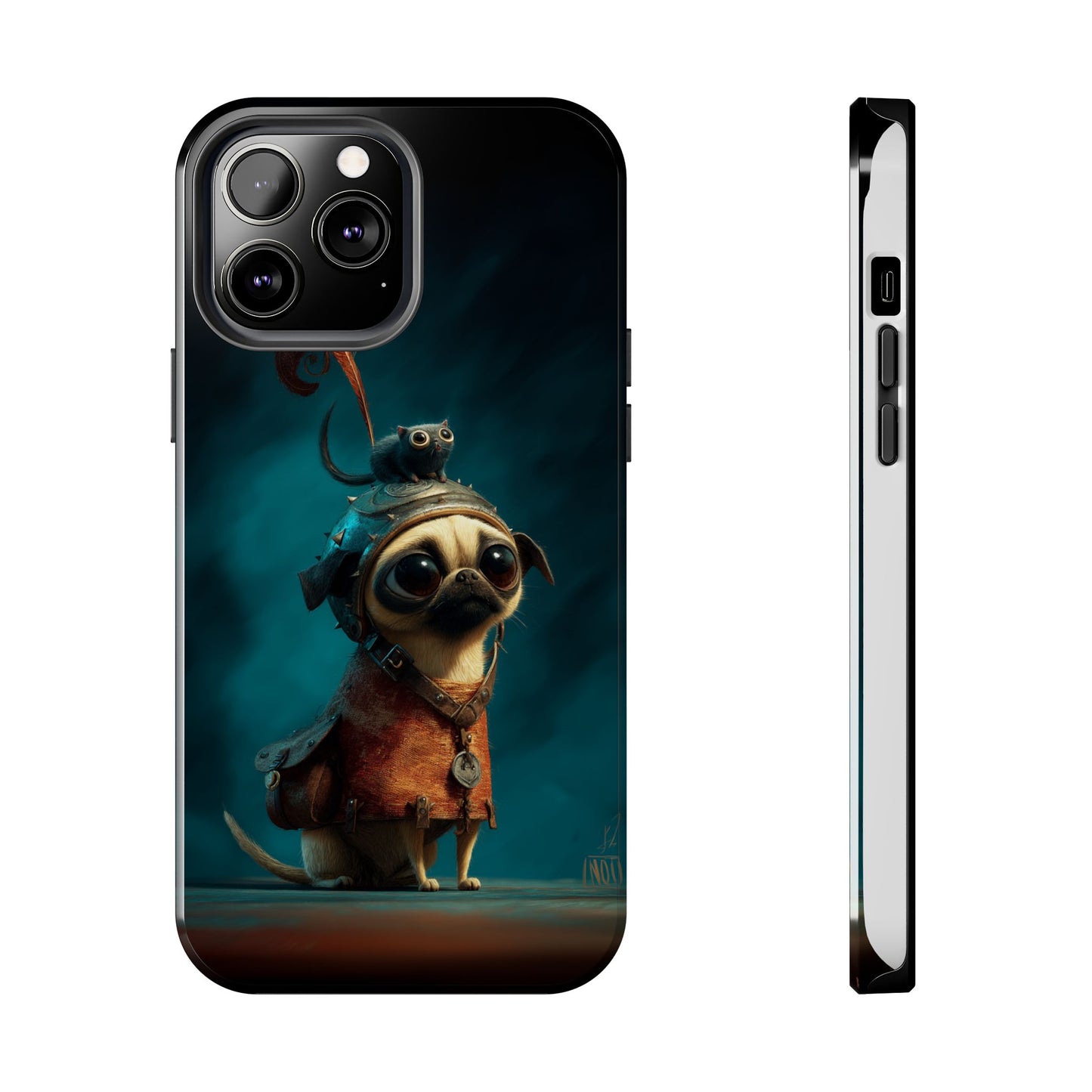 Cute Pug Adventure Tough Phone Case - Durable Protection for Pet Lovers