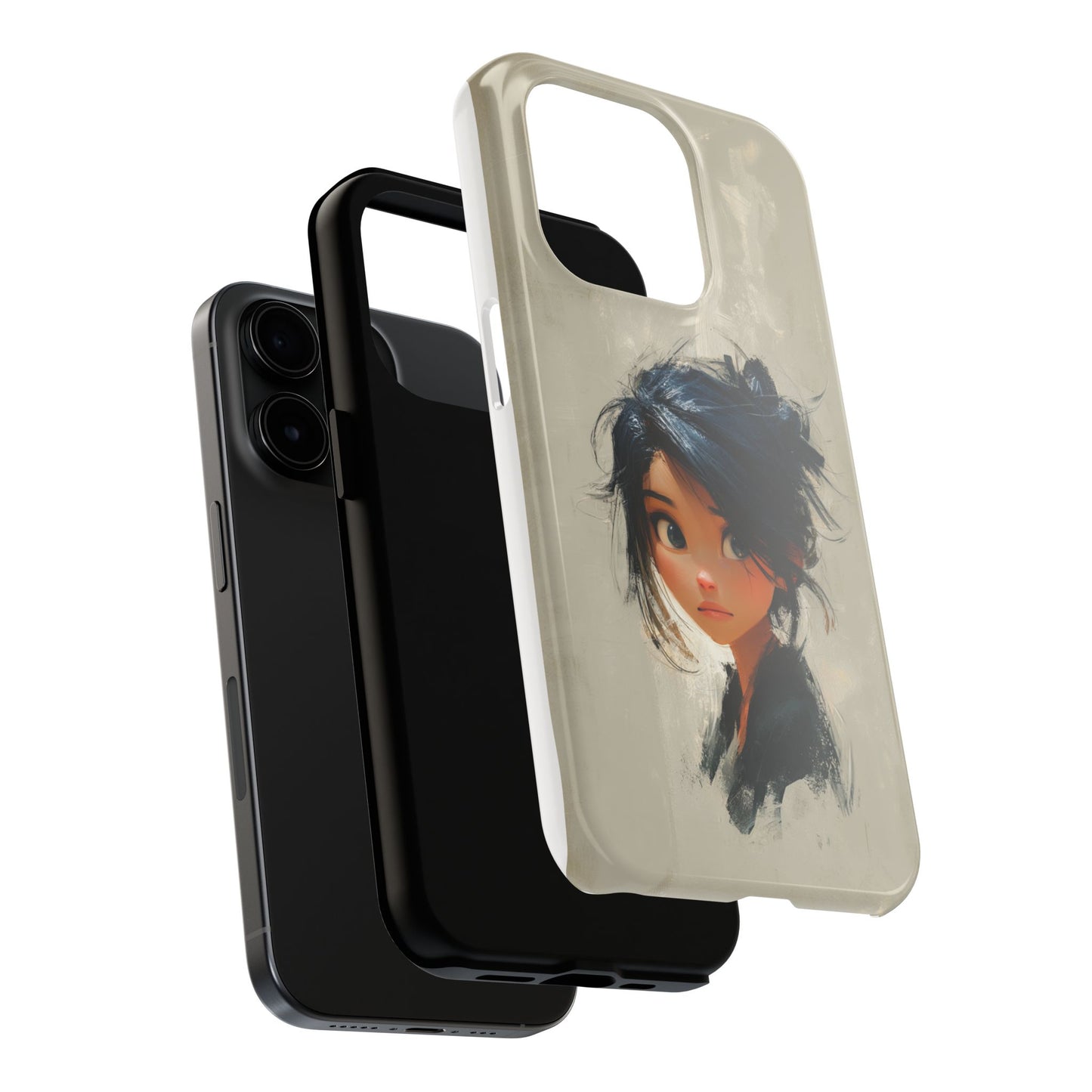 Artistic Tough Phone Case – Unique Portrait Design for Creatives