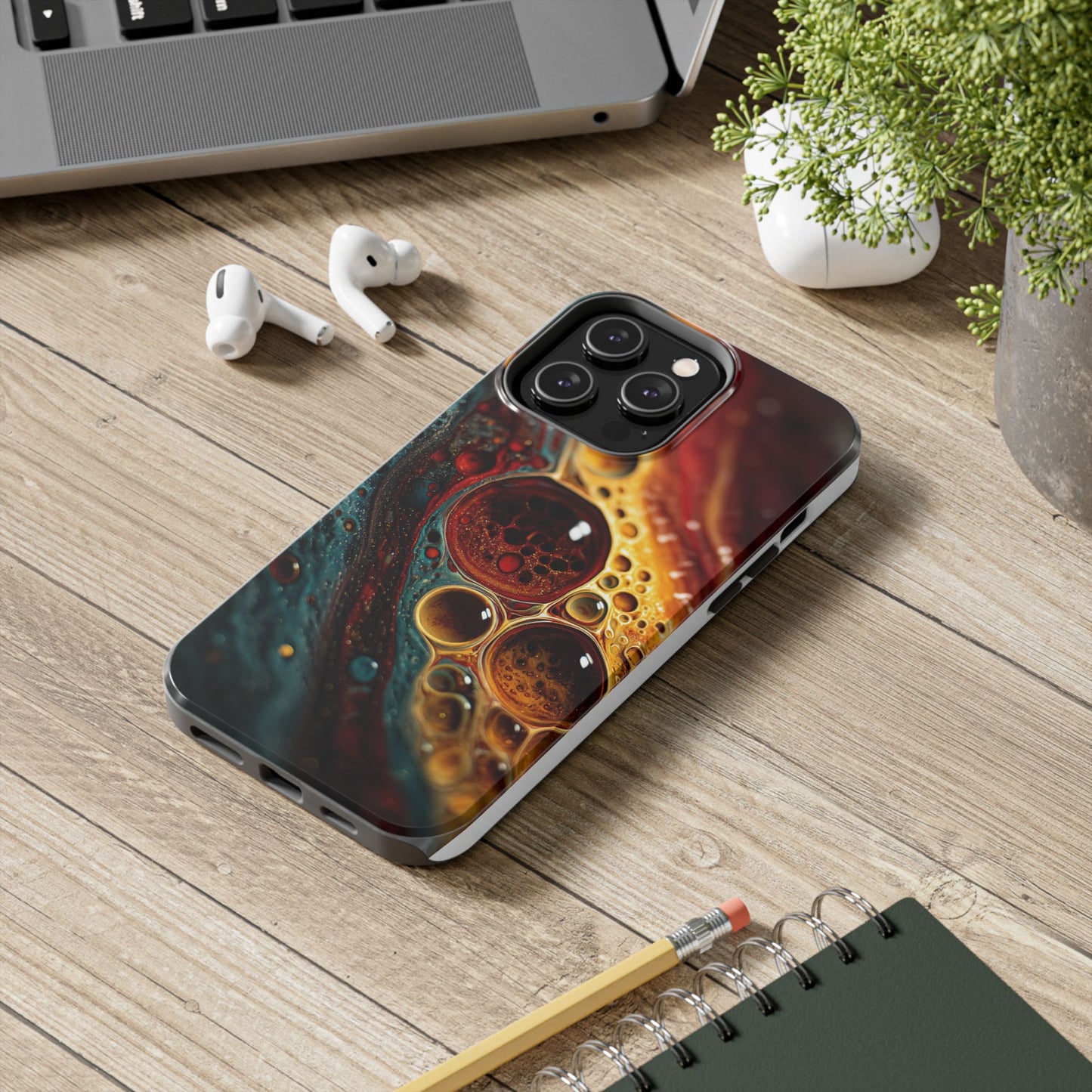 Vibrant Abstract Tough Phone Case - Unique Art for Stylish Protection