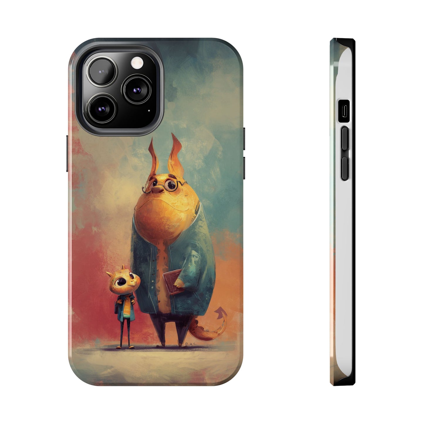 Animal Art Tough Phone Cases, Cute Character Phone Protector, Unique Cartoon Phone Cover, Fun Gift for Kids, Birthday or Holiday Present
