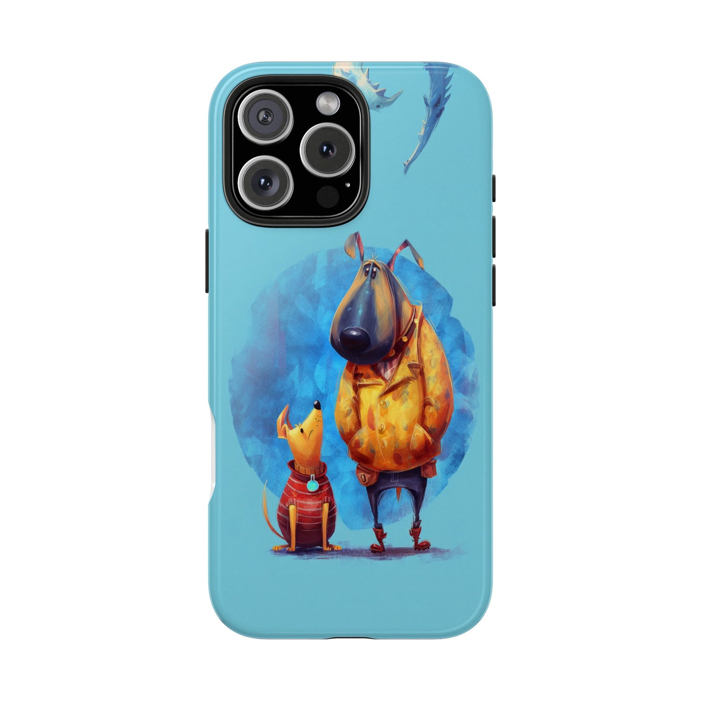 Whimsical Dog-Themed Tough Phone Case for Pet Lovers