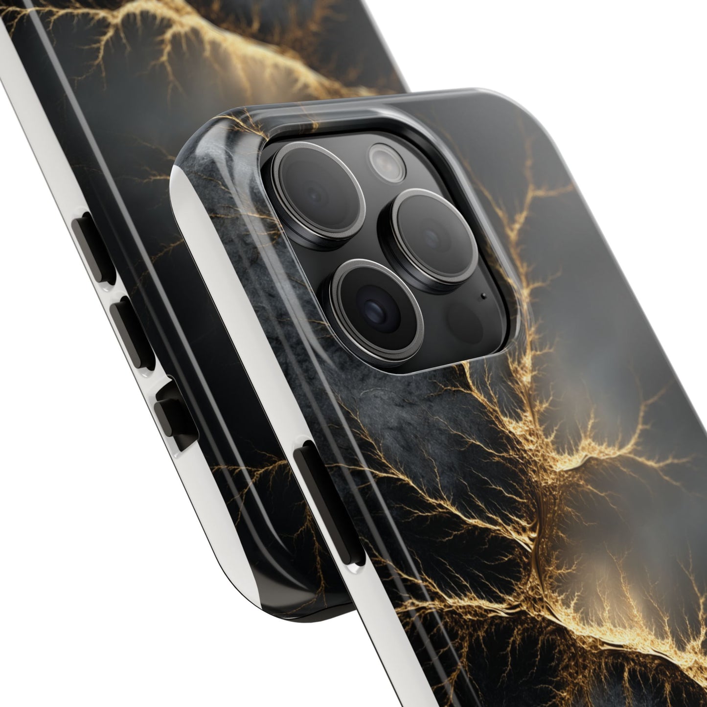 Electric Lightning Tough Phone Case - Durable Protection with Striking Design
