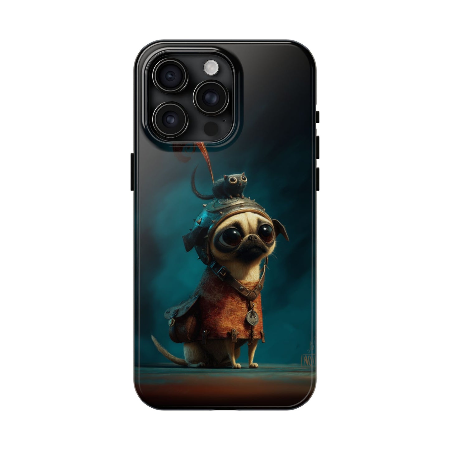 Cute Pug Adventure Tough Phone Case - Durable Protection for Pet Lovers