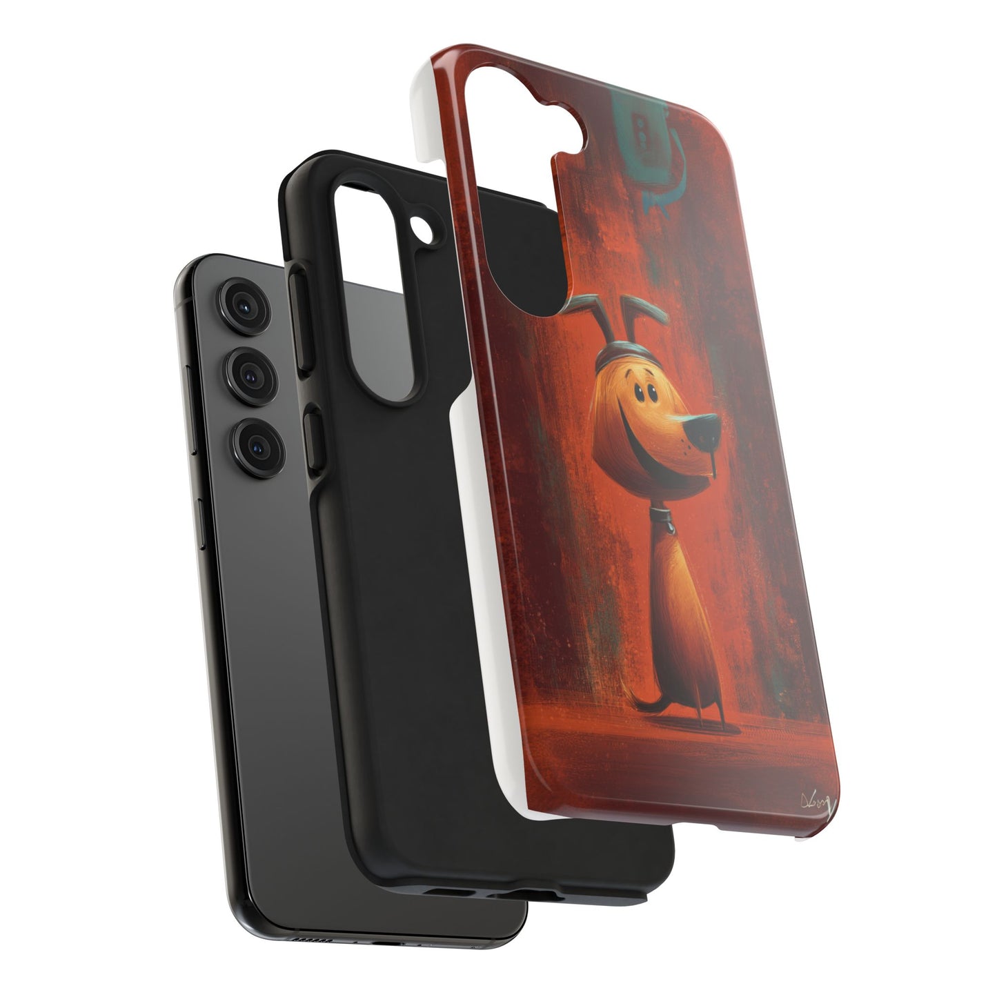 Playful Dog Art Tough Phone Case - Perfect for Pet Lovers