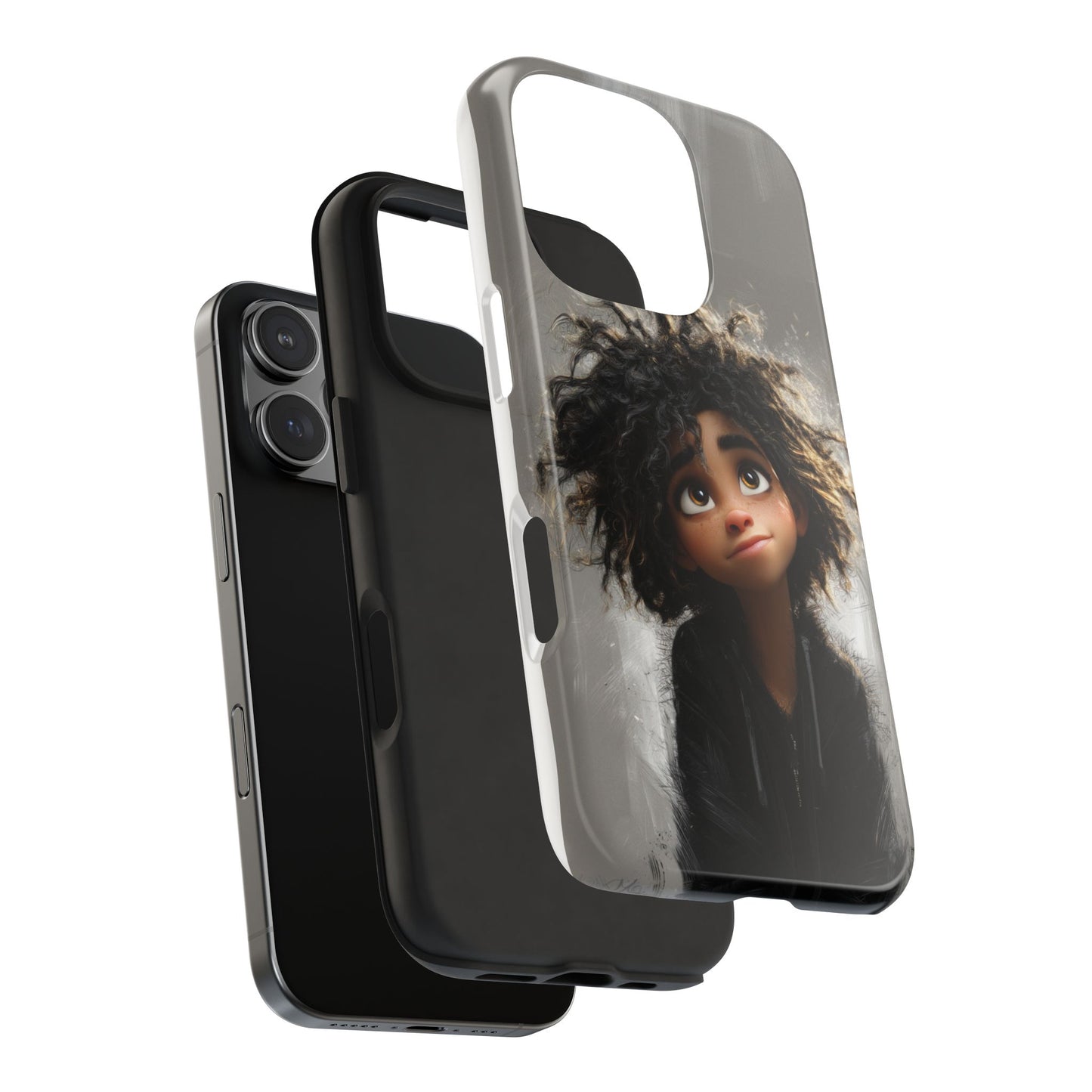 Artistic Tough Phone Case - Unique Character Design for Creative Souls