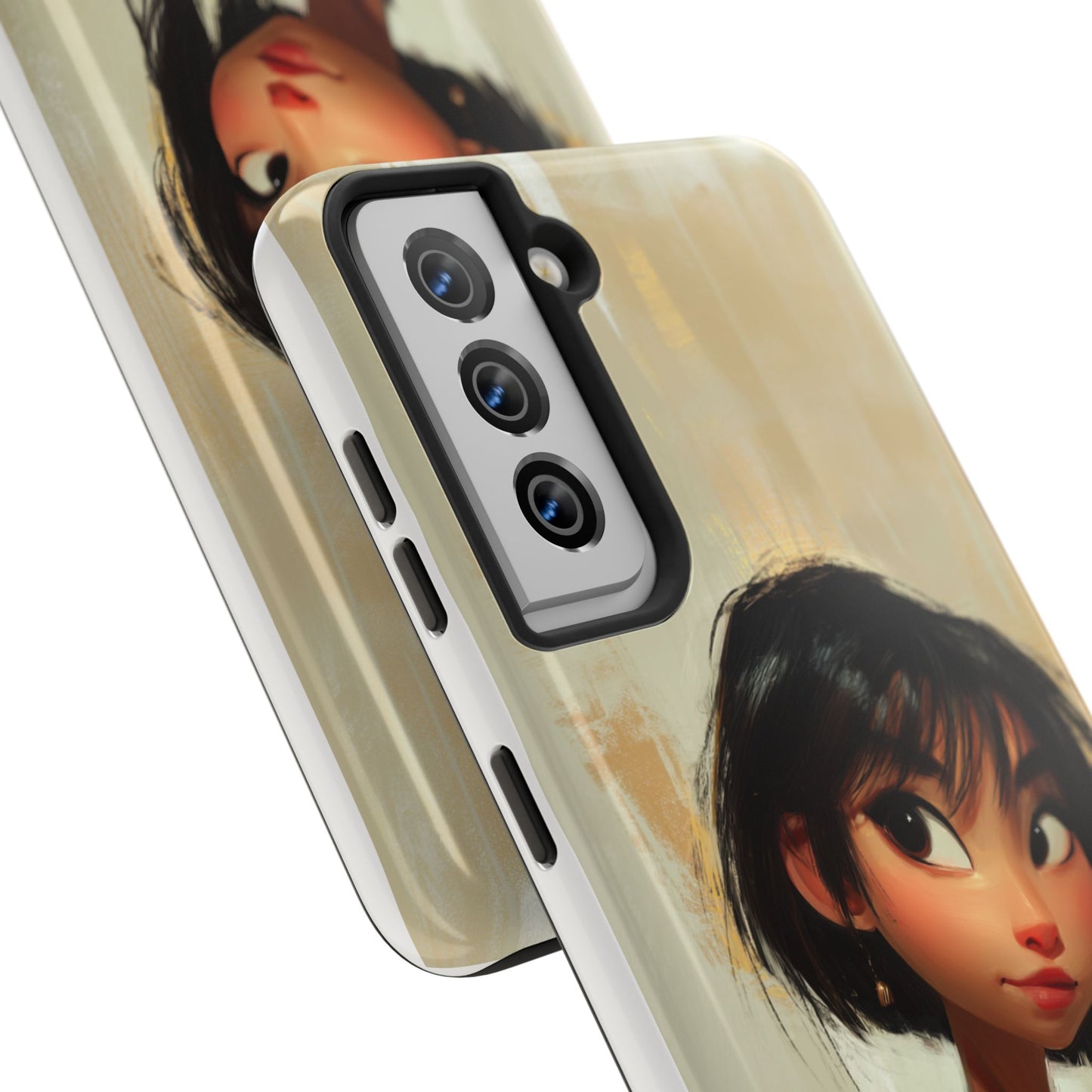 Artistic Tough Phone Case - Cute Character Design for Kids and Teens