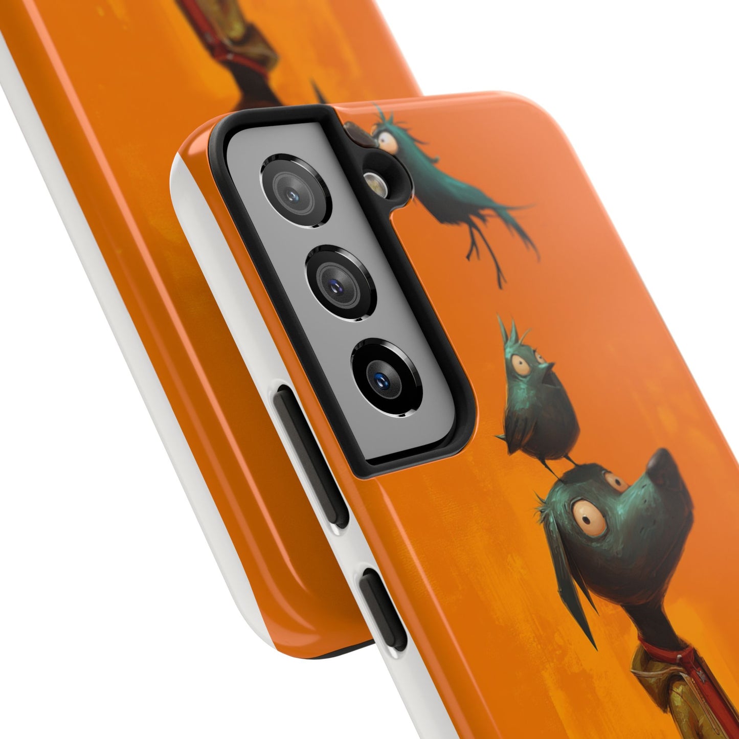 Fun Dog & Bird Tough Phone Cases - Quirky Animal Art for Pet Lovers