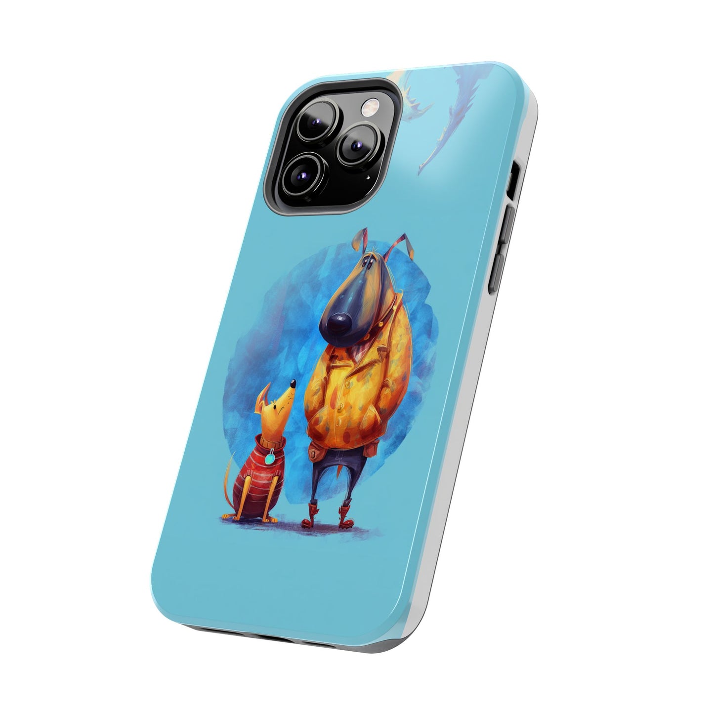 Whimsical Dog-Themed Tough Phone Case for Pet Lovers
