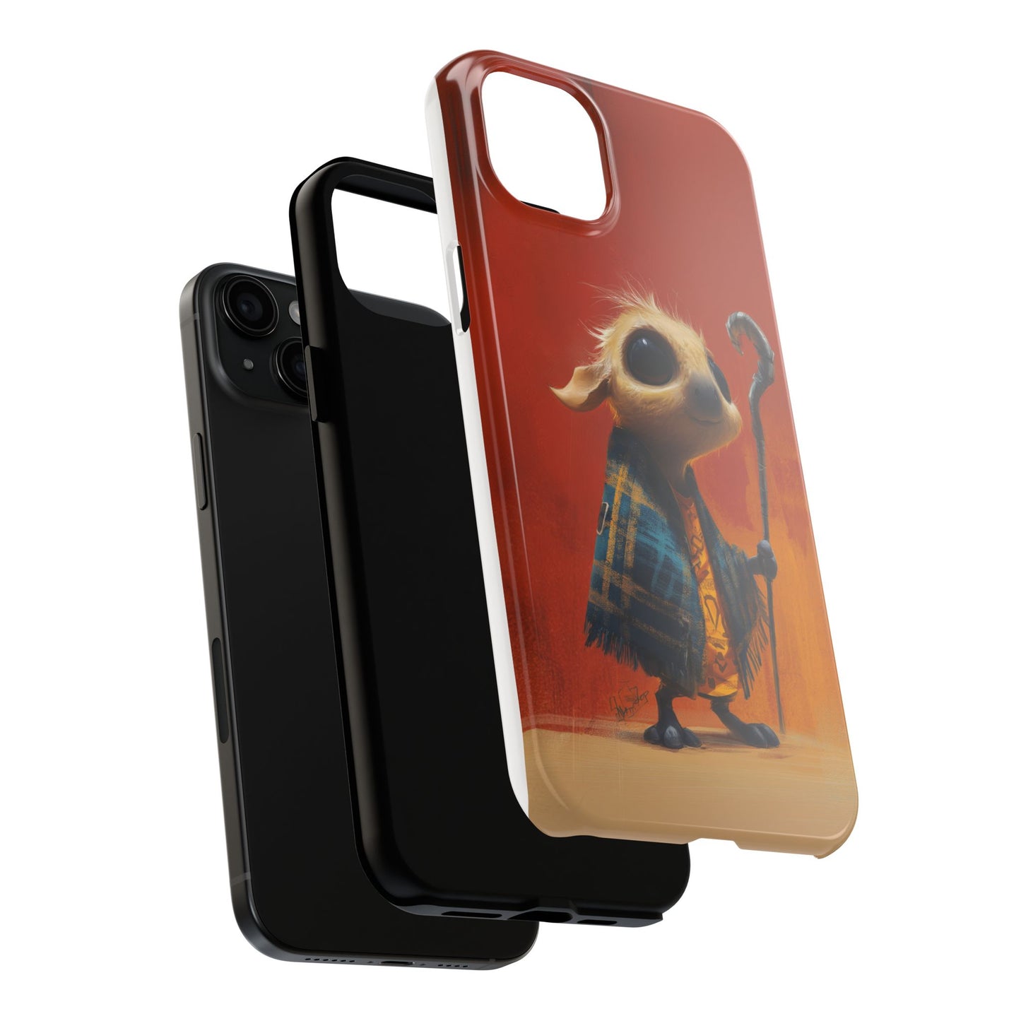 Whimsical Tough Phone Case - Cute Character Design for Kids & Adults