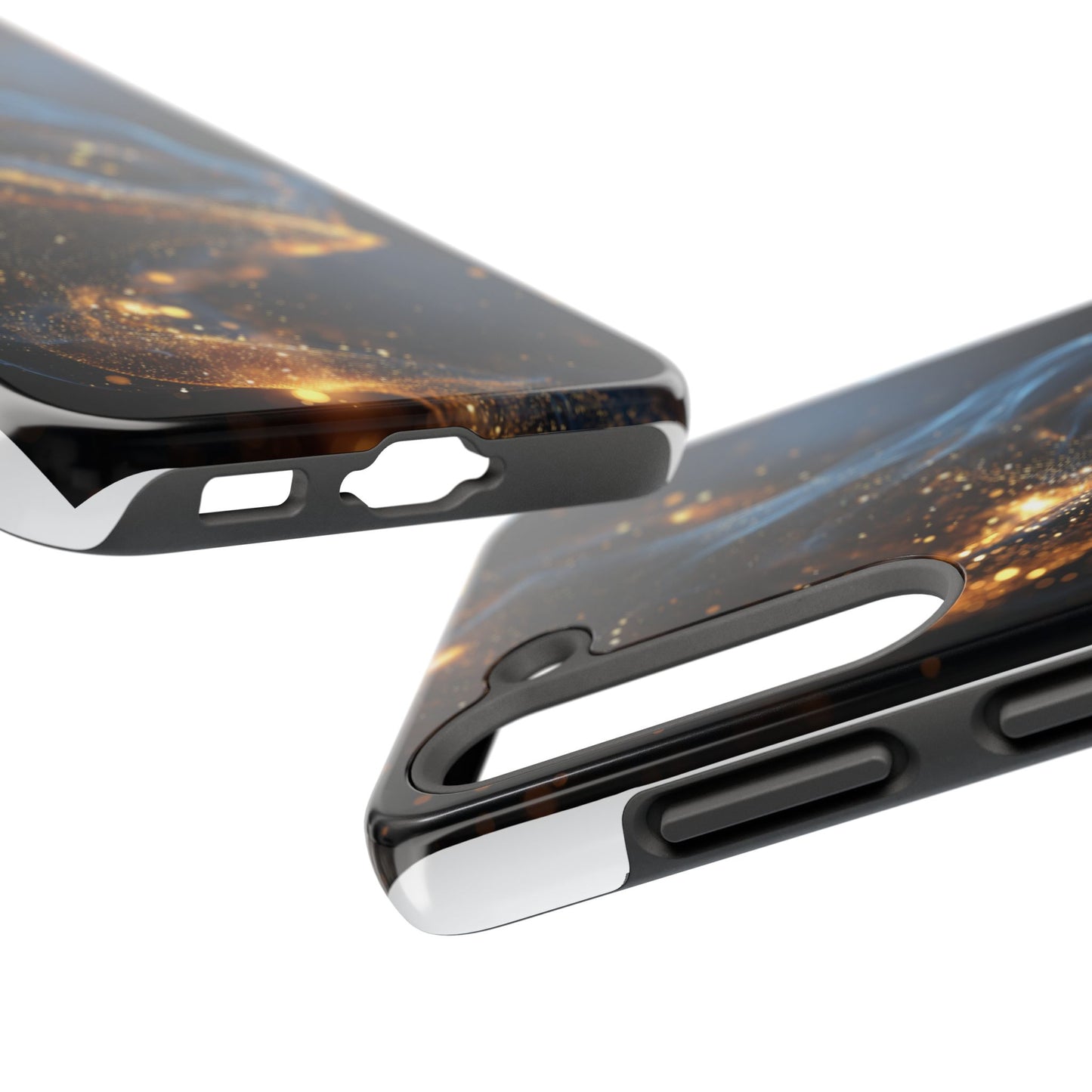 Elegant Gold Swirl Tough Phone Case – Durable & Stylish Protection for Your Device