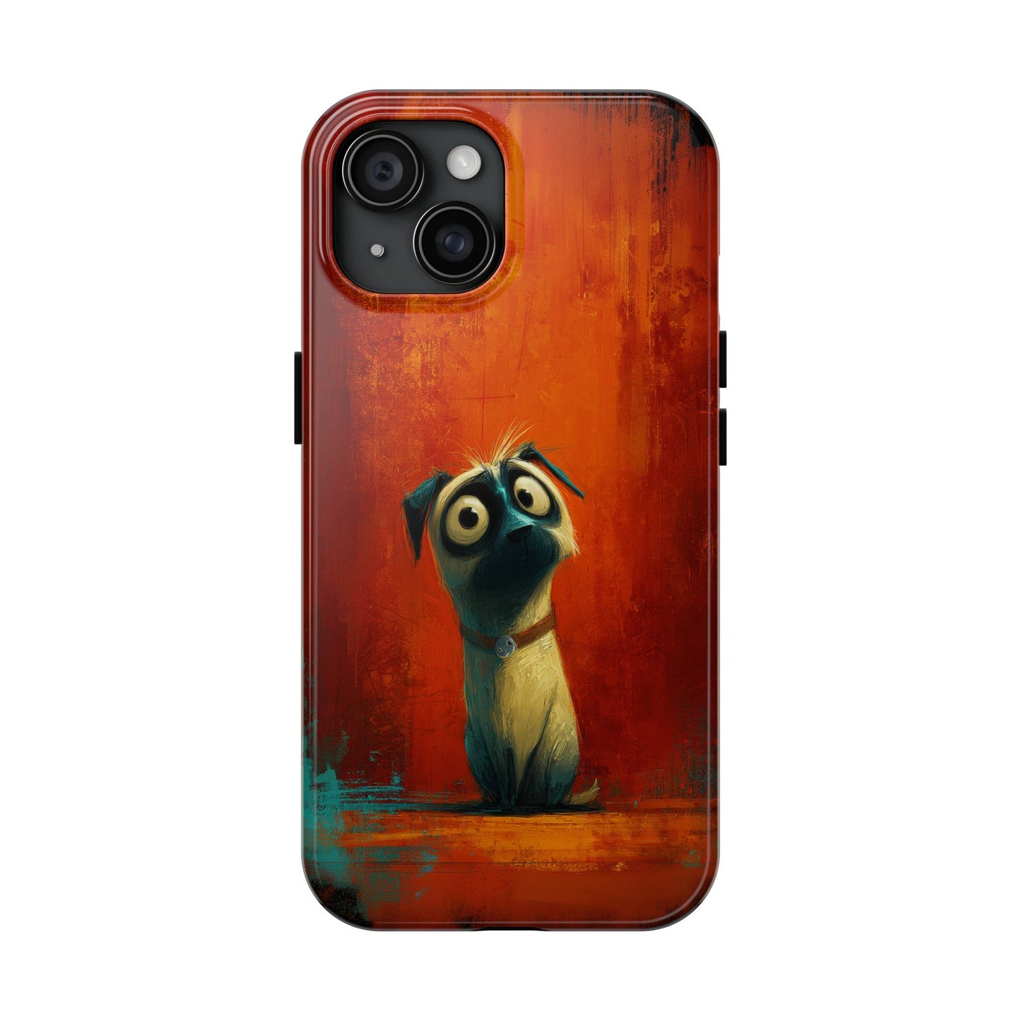 Whimsical Dog Art Tough Phone Case - Durable Protection for Pet Lovers