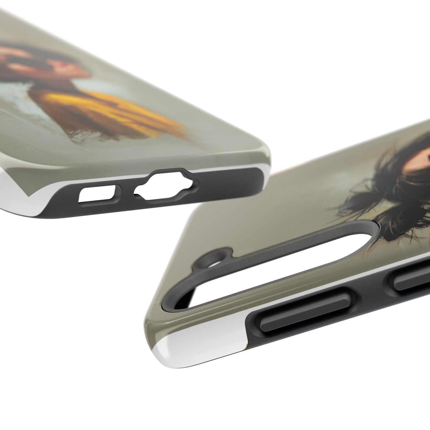 Trendy Tough Phone Case – Stylish Illustrated Girl Design for Fashion Lovers
