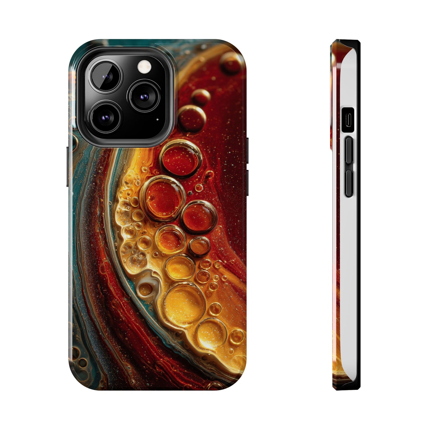 Artistic Tough Phone Case - Abstract Lava Design