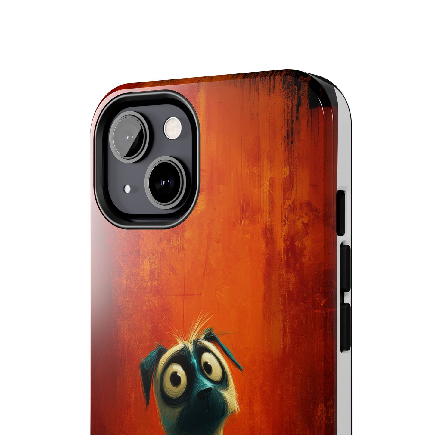 Whimsical Dog Art Tough Phone Case - Durable Protection for Pet Lovers