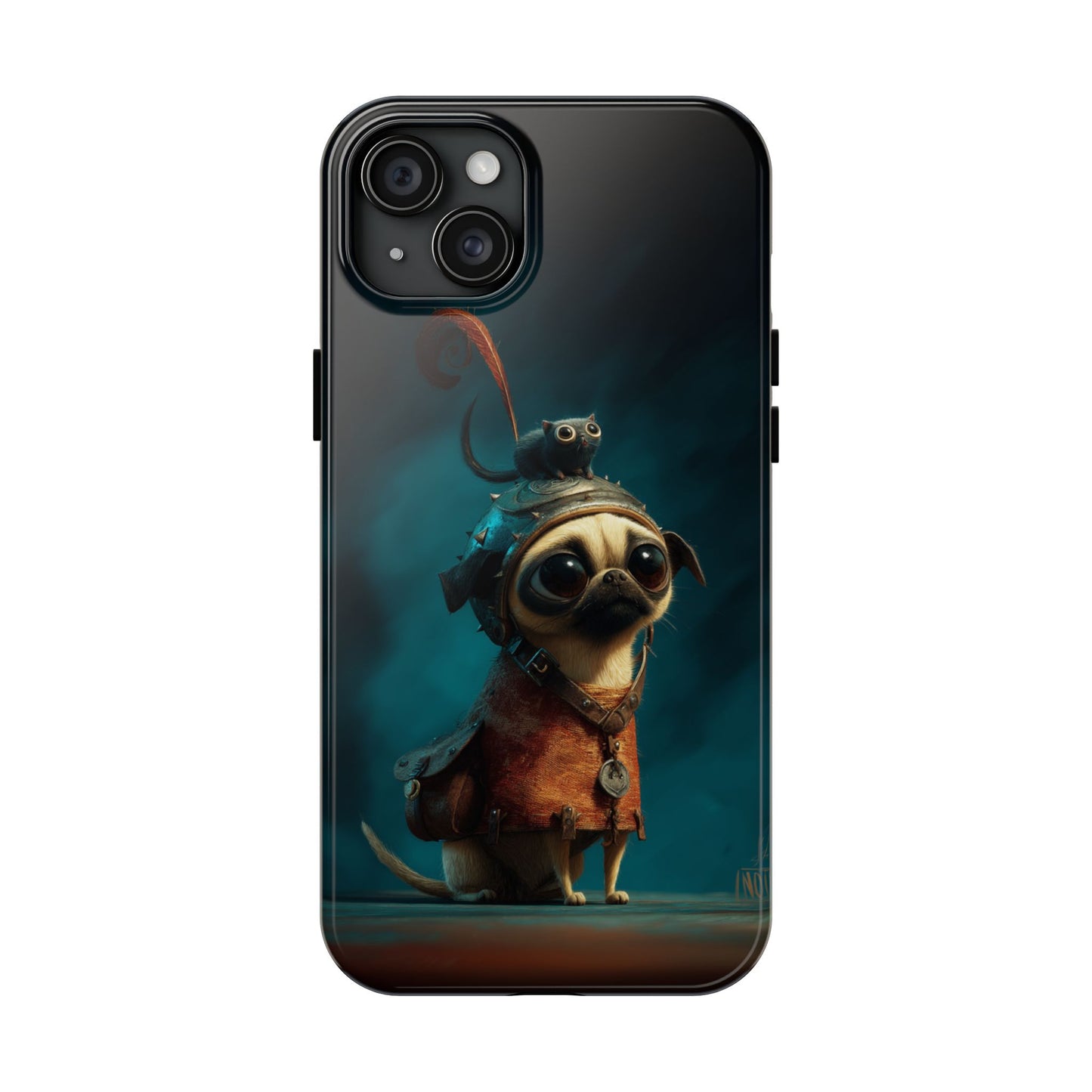 Cute Pug Adventure Tough Phone Case - Durable Protection for Pet Lovers