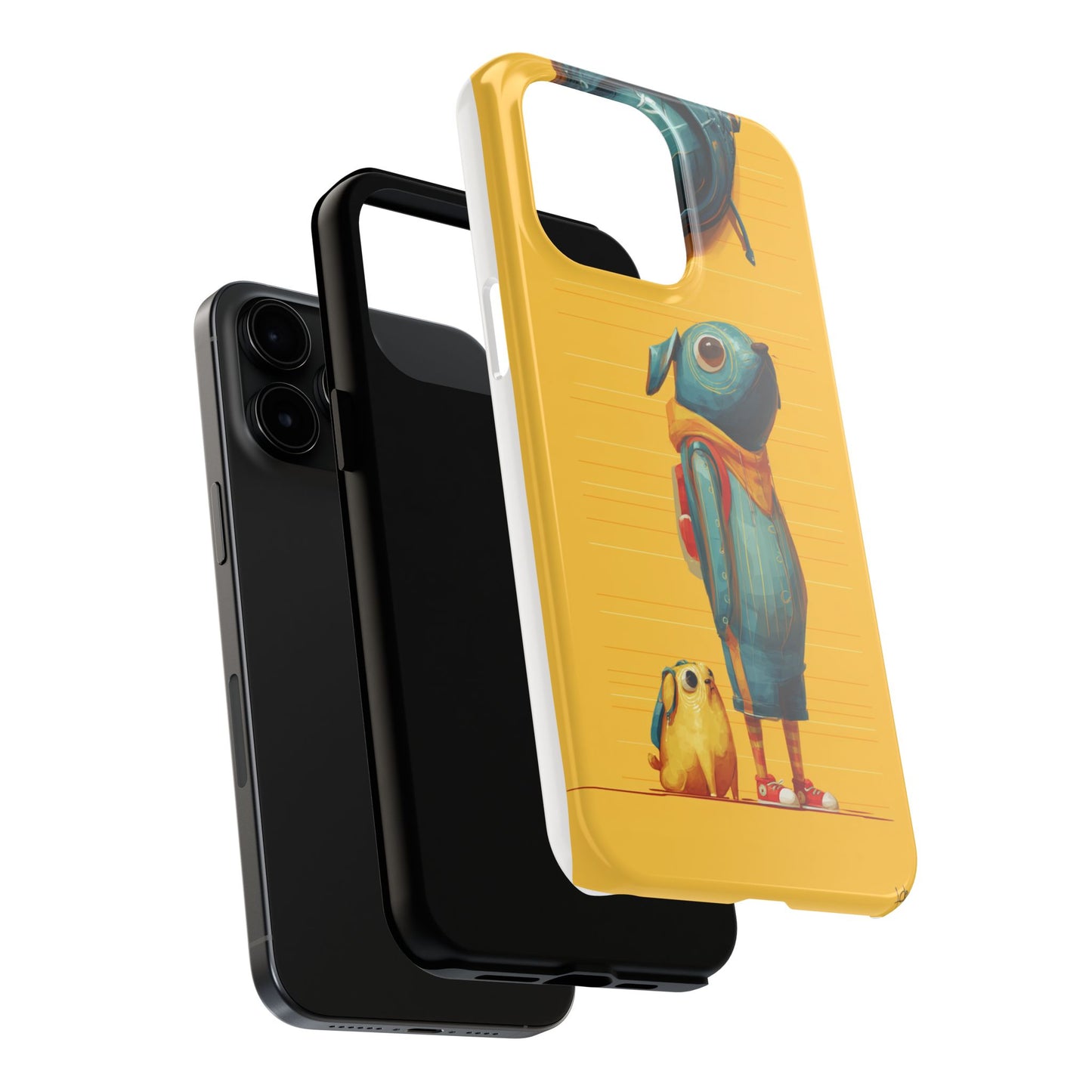 Colorful Animal Art Tough Phone Case - Perfect for Pet Lovers & Kids
