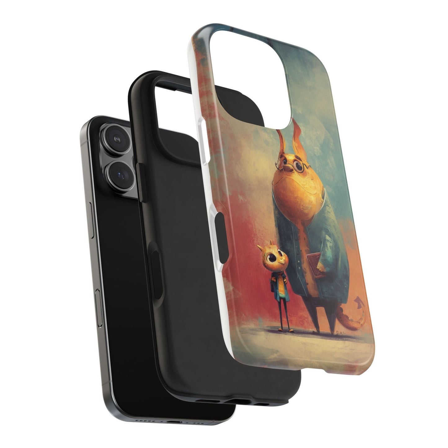 Animal Art Tough Phone Cases, Cute Character Phone Protector, Unique Cartoon Phone Cover, Fun Gift for Kids, Birthday or Holiday Present