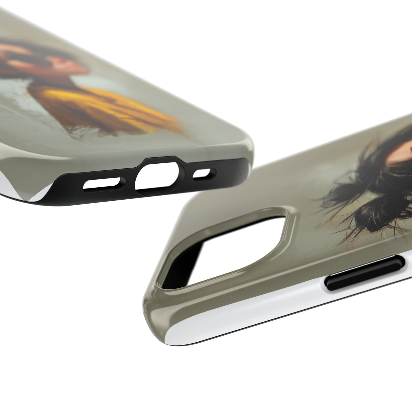 Trendy Tough Phone Case – Stylish Illustrated Girl Design for Fashion Lovers