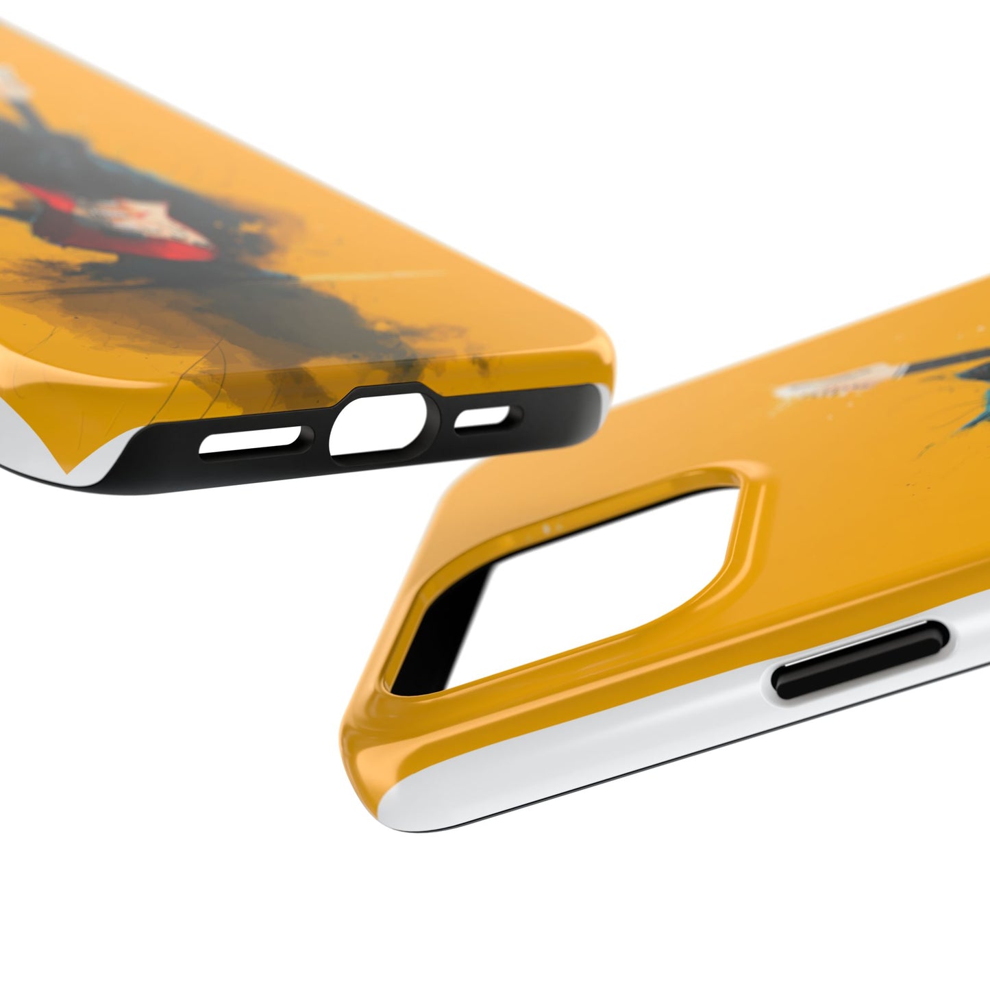 Black Cat Playing Red Guitar Tough Phone Case