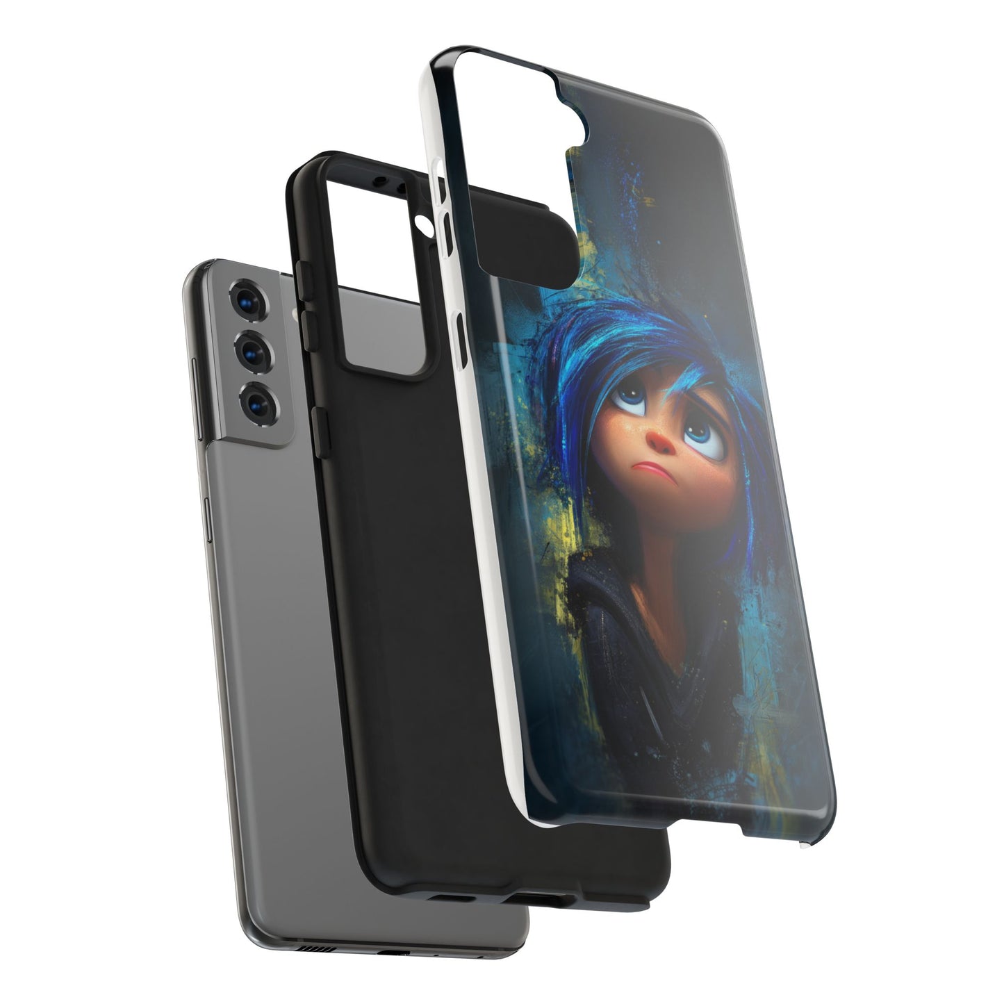 Unique Artsy Tough Phone Case – Emotional Abstract Design for Creative Souls