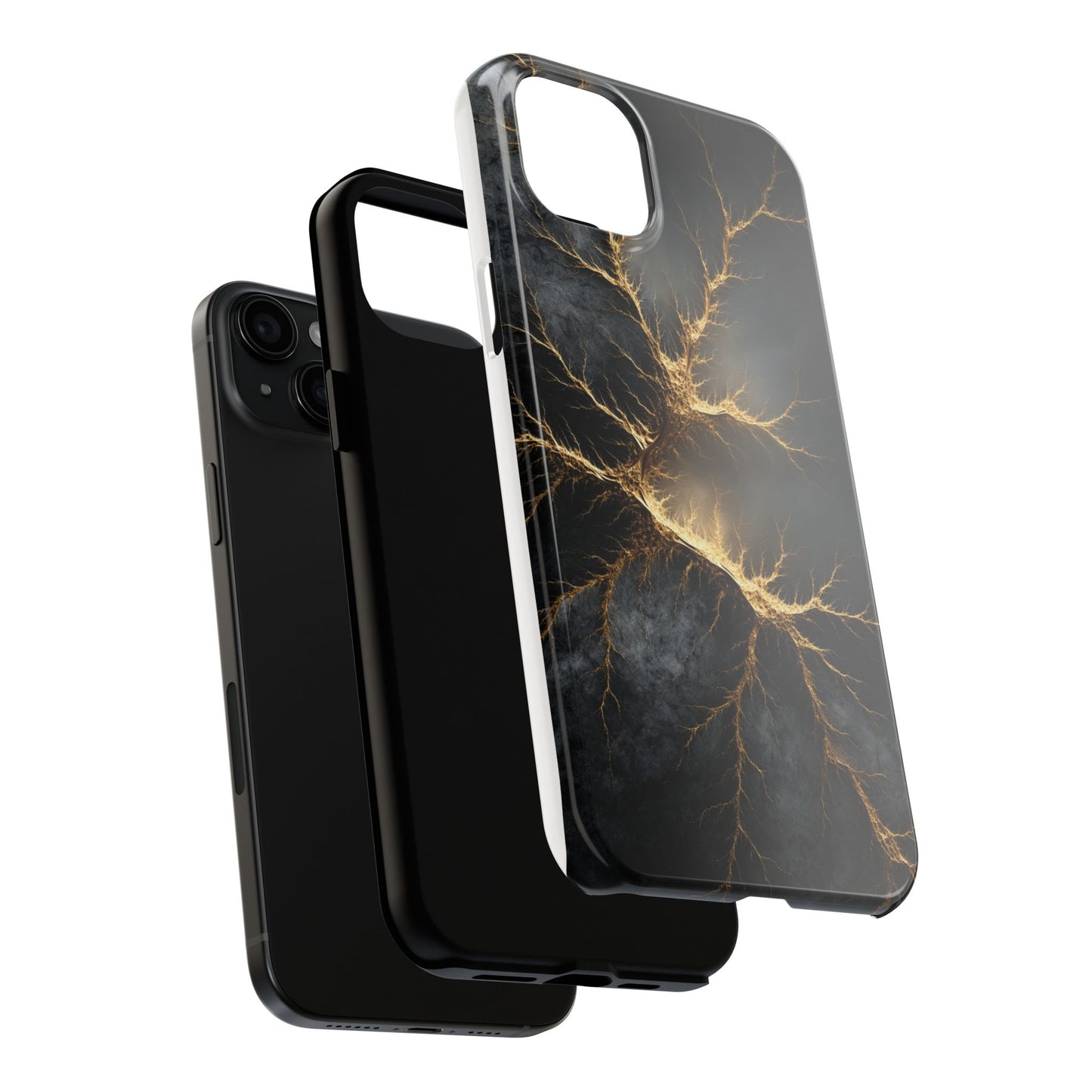 Electric Lightning Tough Phone Case - Durable Protection with Striking Design