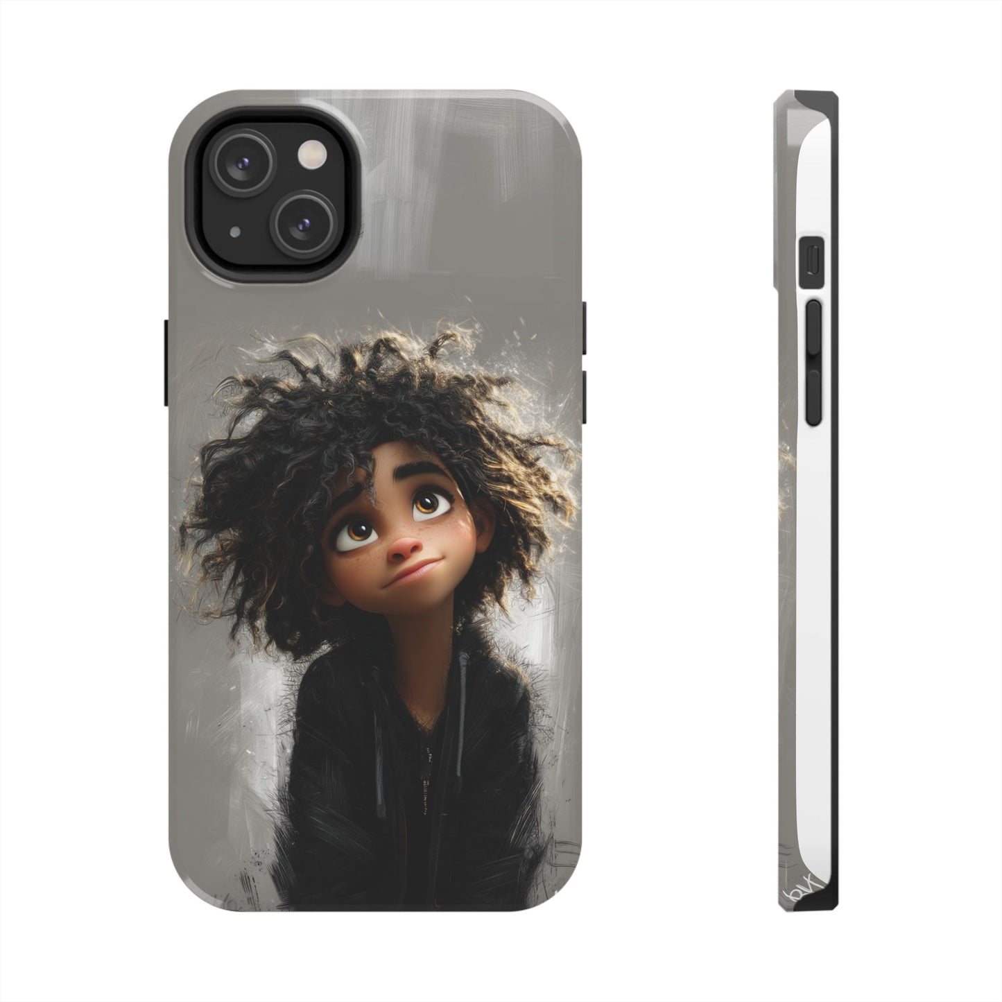 Artistic Tough Phone Case - Unique Character Design for Creative Souls