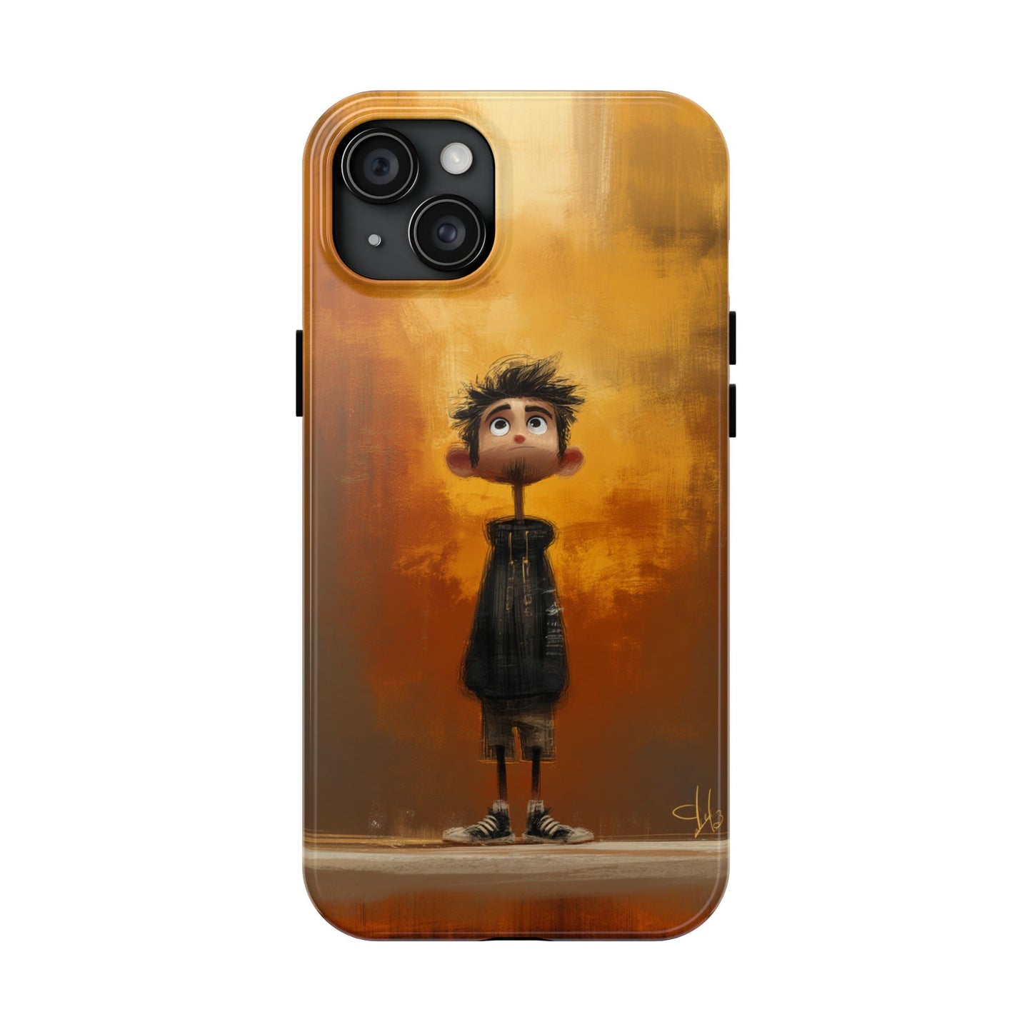 Unique Tough Phone Cases with Artistic Boy Design - Perfect for Kids and Teens