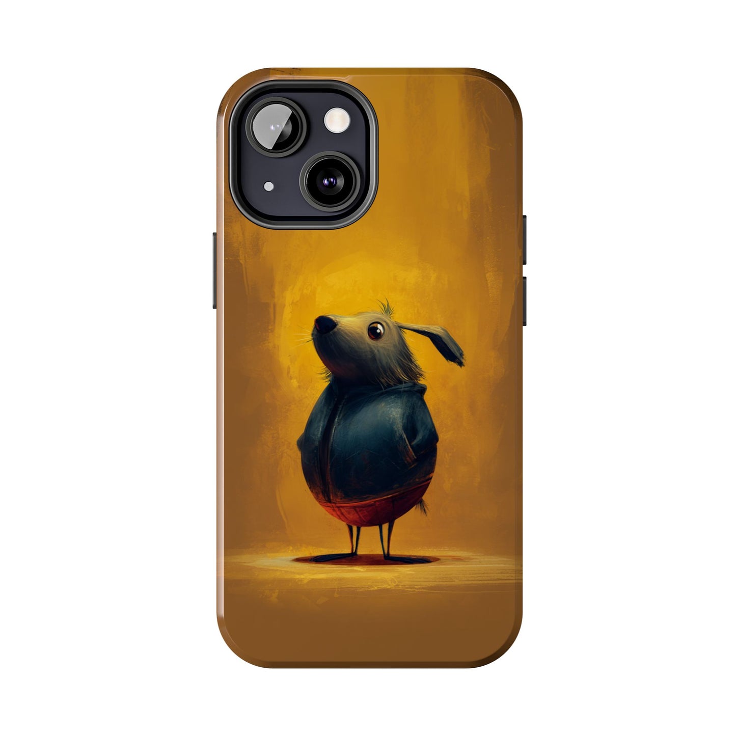 Whimsical Dog Art Tough Phone Case - Durable & Stylish