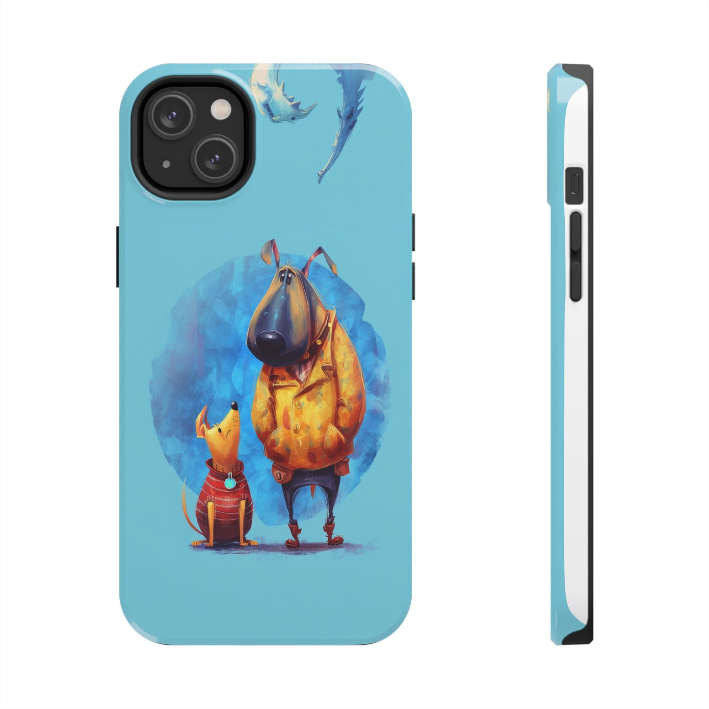 Whimsical Dog-Themed Tough Phone Case for Pet Lovers