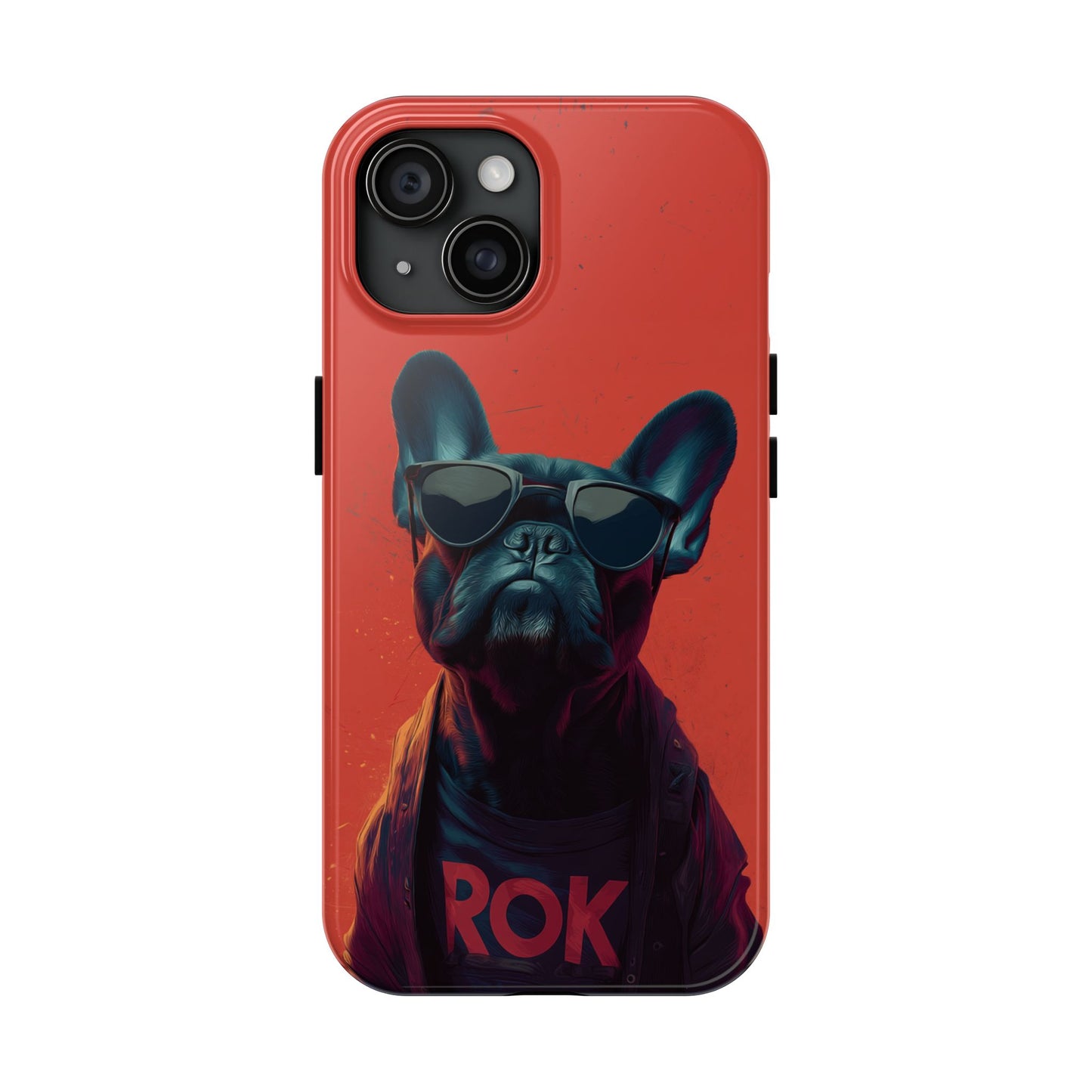 Rockin’ Dogs Tough Phone Case - Playful Guitarist & Cool Bulldog for Pet Lovers