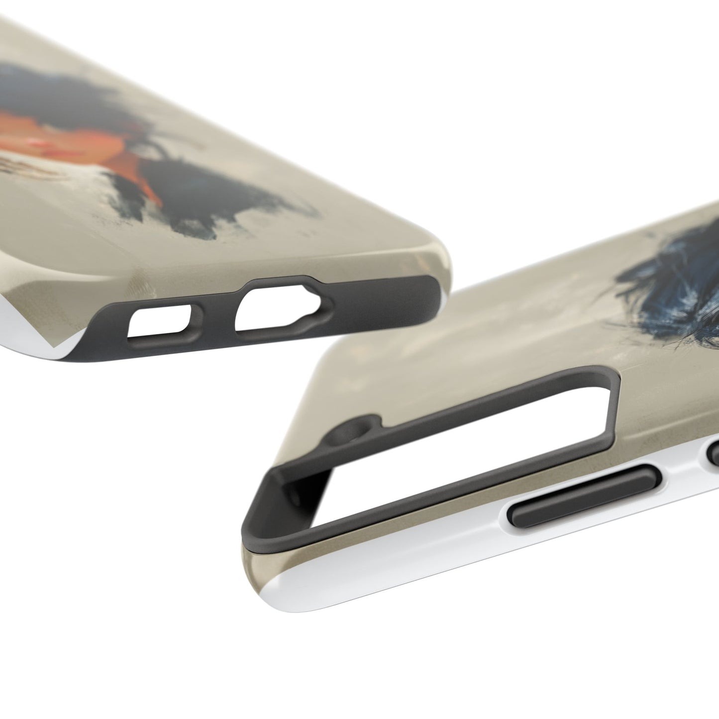 Artistic Tough Phone Case – Unique Portrait Design for Creatives