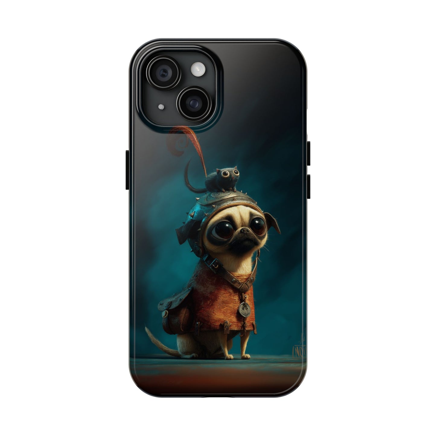 Cute Pug Adventure Tough Phone Case - Durable Protection for Pet Lovers