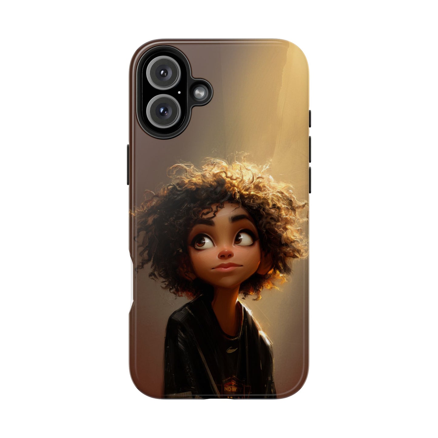 Artistic Tough Phone Case with Whimsical Character Design