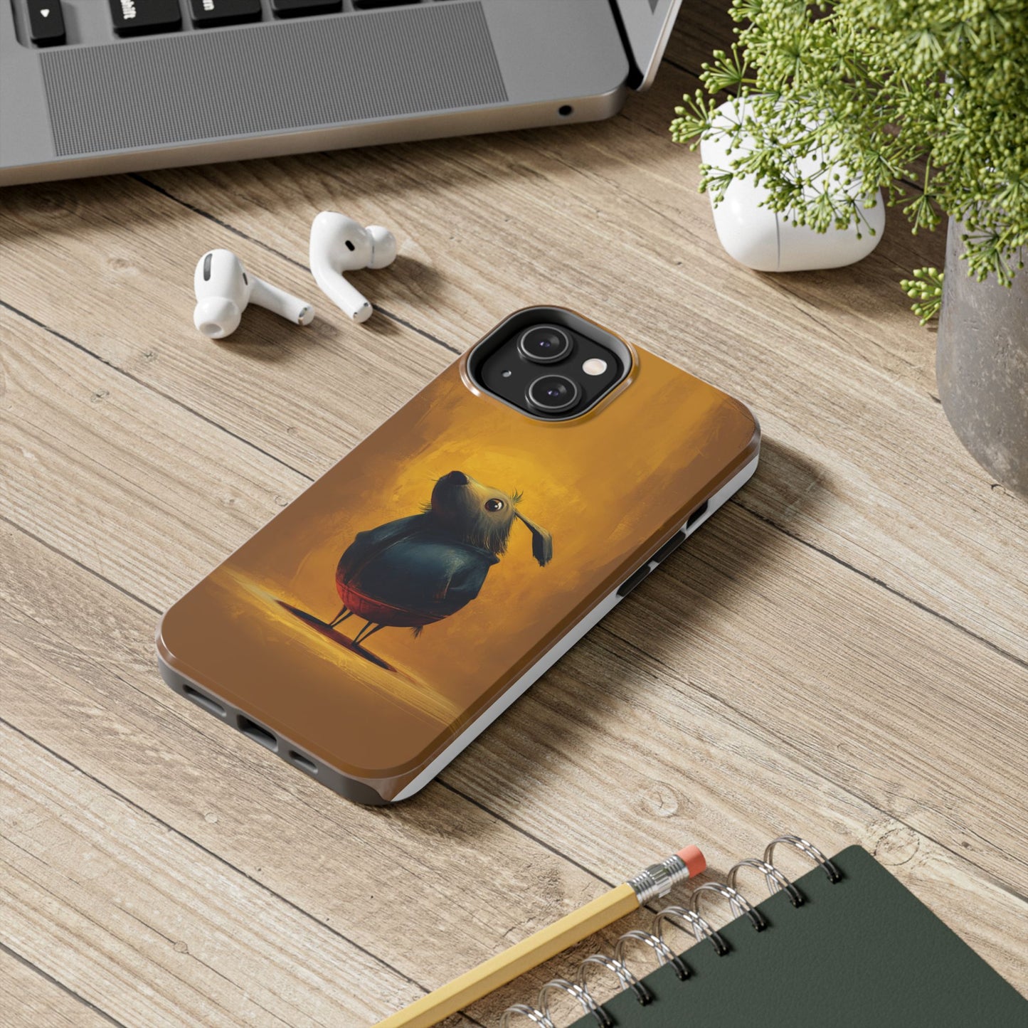 Whimsical Dog Art Tough Phone Case - Durable & Stylish