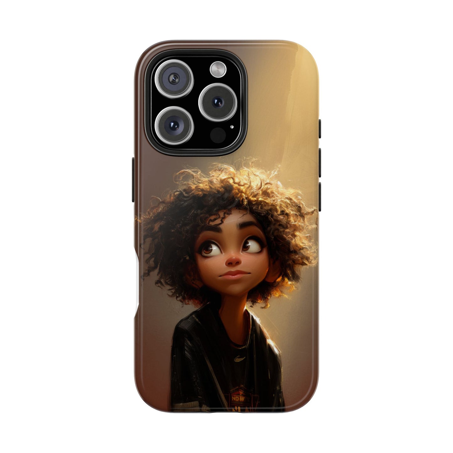 Artistic Tough Phone Case with Whimsical Character Design