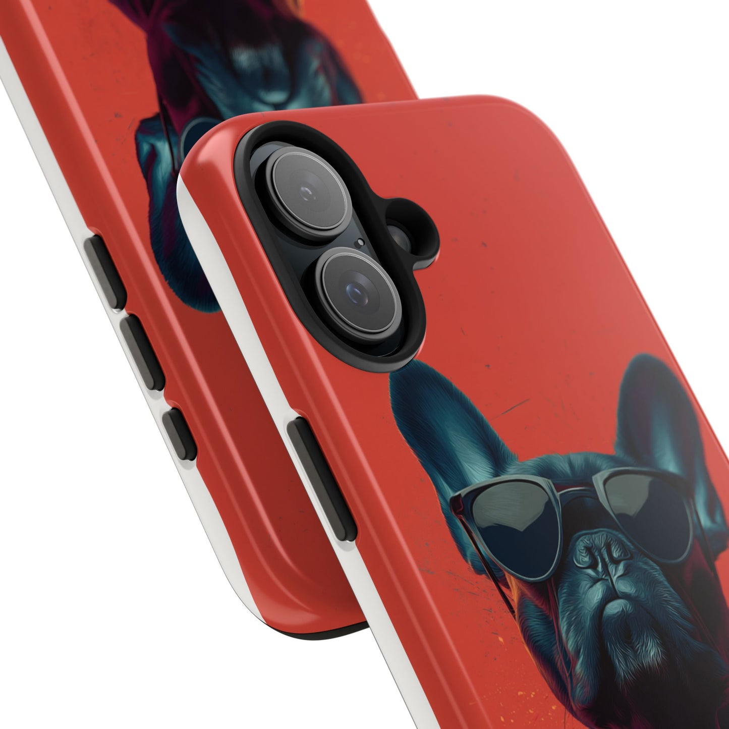Rockin’ Dogs Tough Phone Case - Playful Guitarist & Cool Bulldog for Pet Lovers