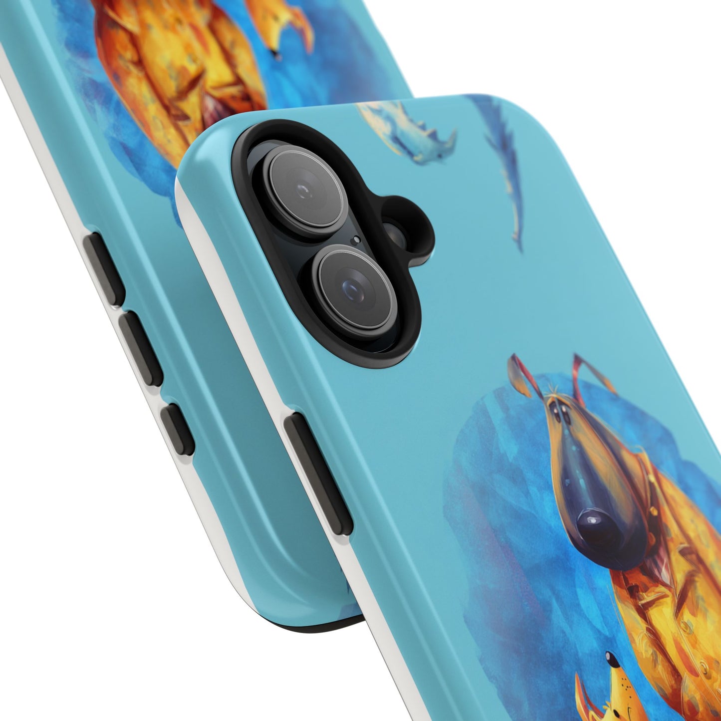Whimsical Dog-Themed Tough Phone Case for Pet Lovers