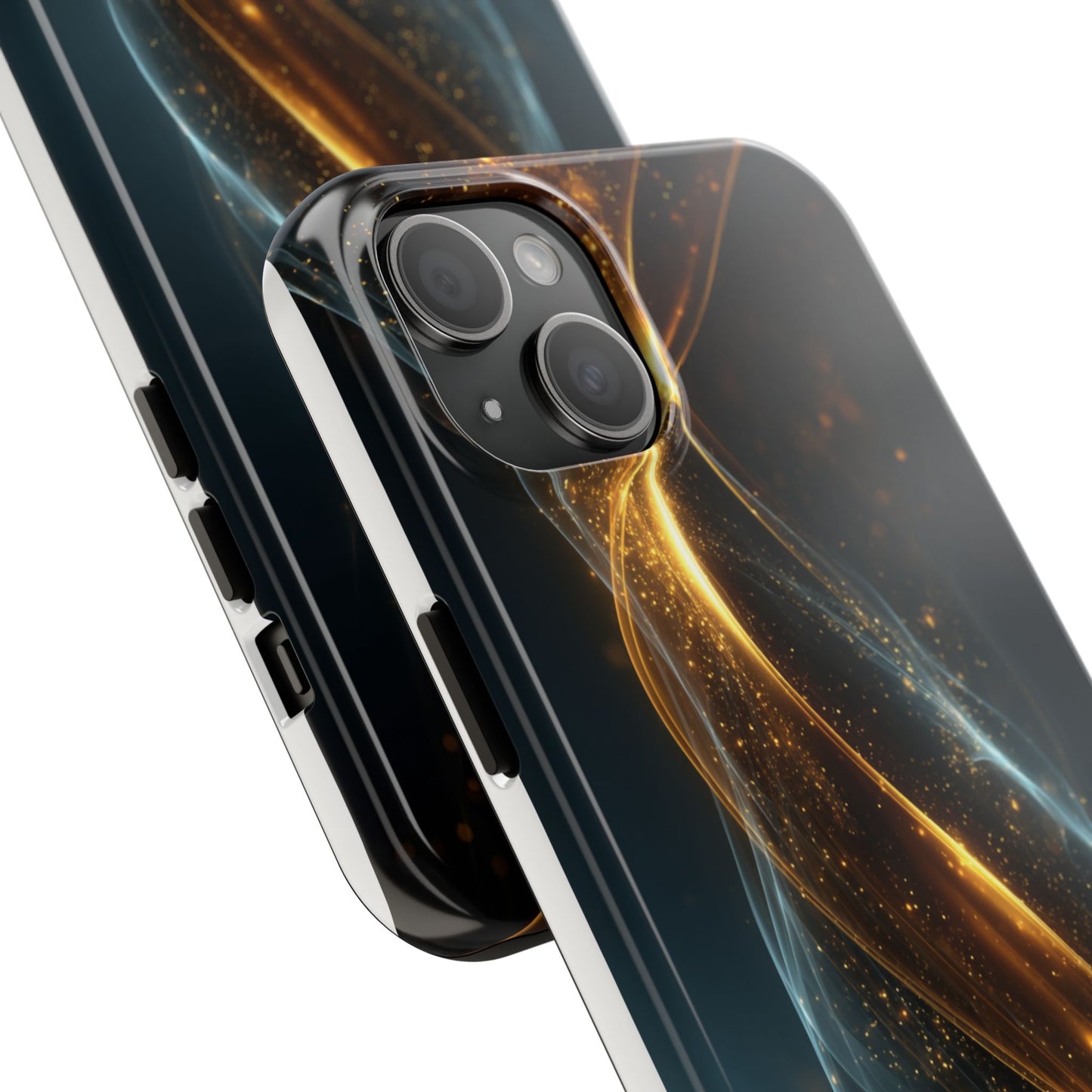 Stylish Tough Phone Case with Elegant Swirl Design