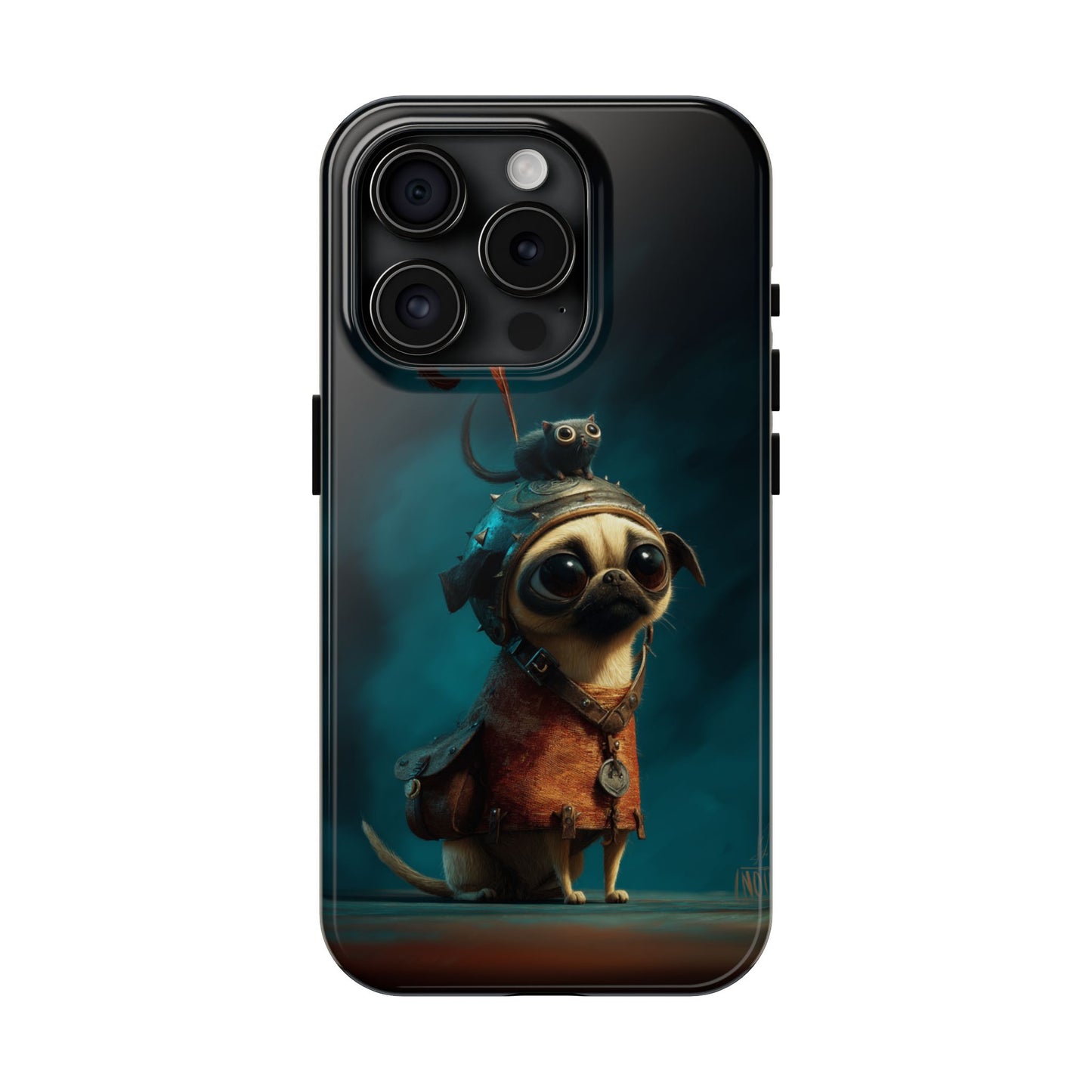 Cute Pug Adventure Tough Phone Case - Durable Protection for Pet Lovers