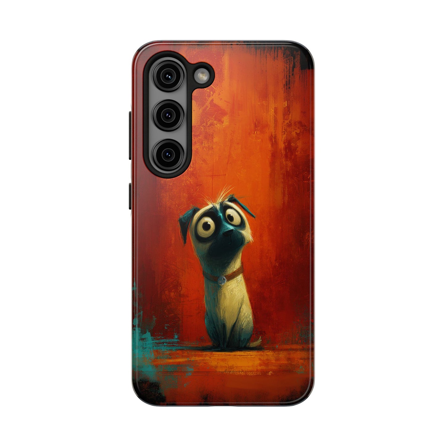 Whimsical Dog Art Tough Phone Case - Durable Protection for Pet Lovers