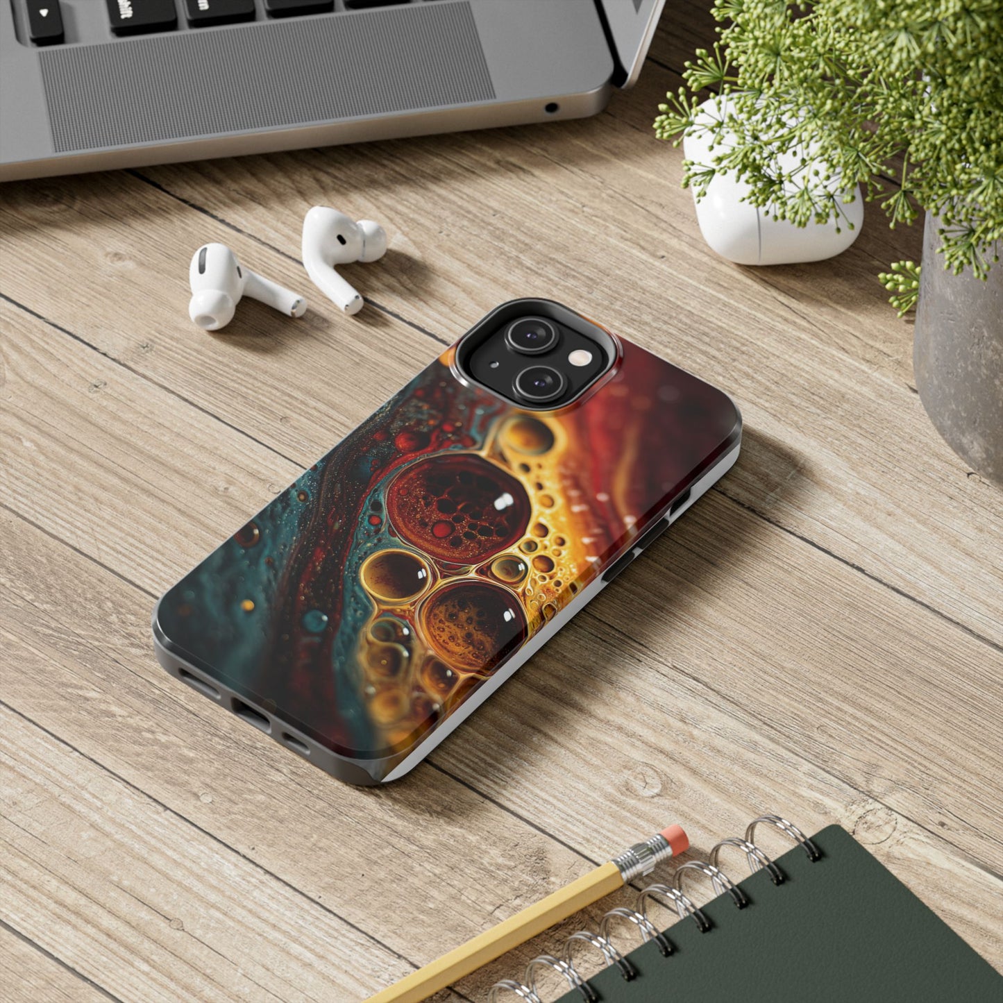 Vibrant Abstract Tough Phone Case - Unique Art for Stylish Protection
