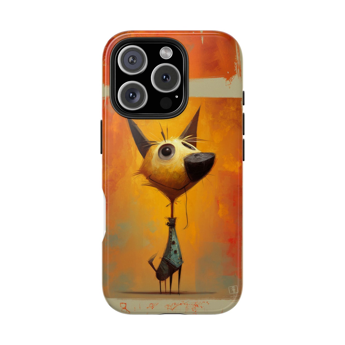 Whimsical Dog Art Tough Phone Case - Fun & Stylish Pet Lover Gift