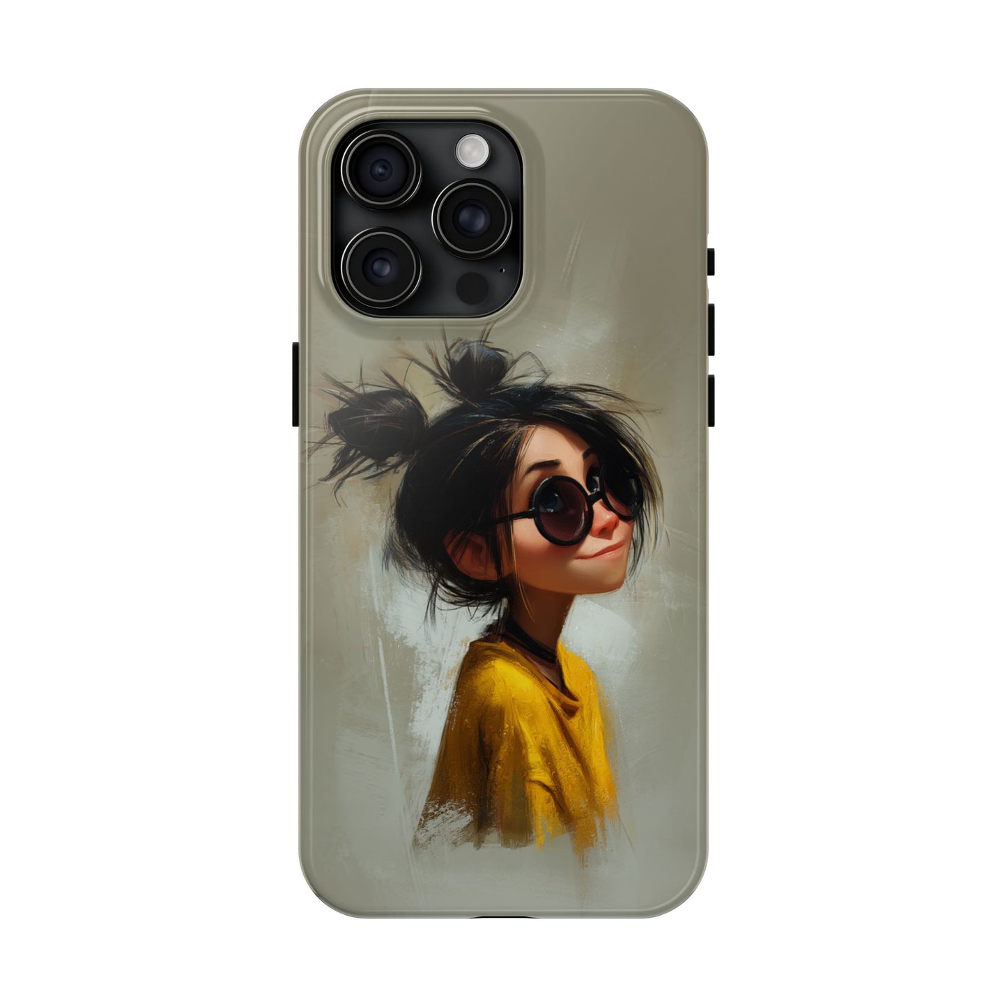 Trendy Tough Phone Case – Stylish Illustrated Girl Design for Fashion Lovers