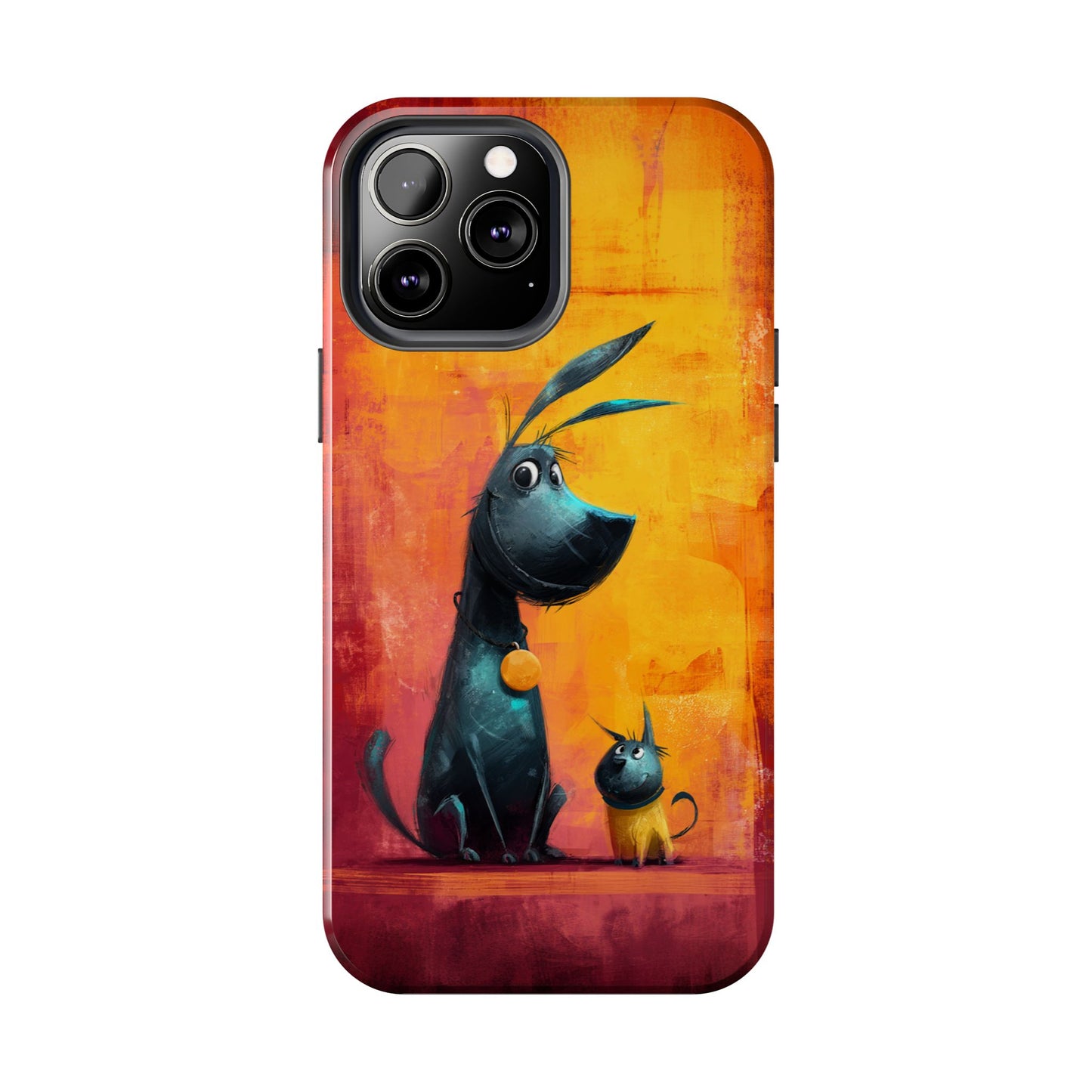 Colorful Dog & Cat Tough Phone Case – Fun Pet Lover Accessory
