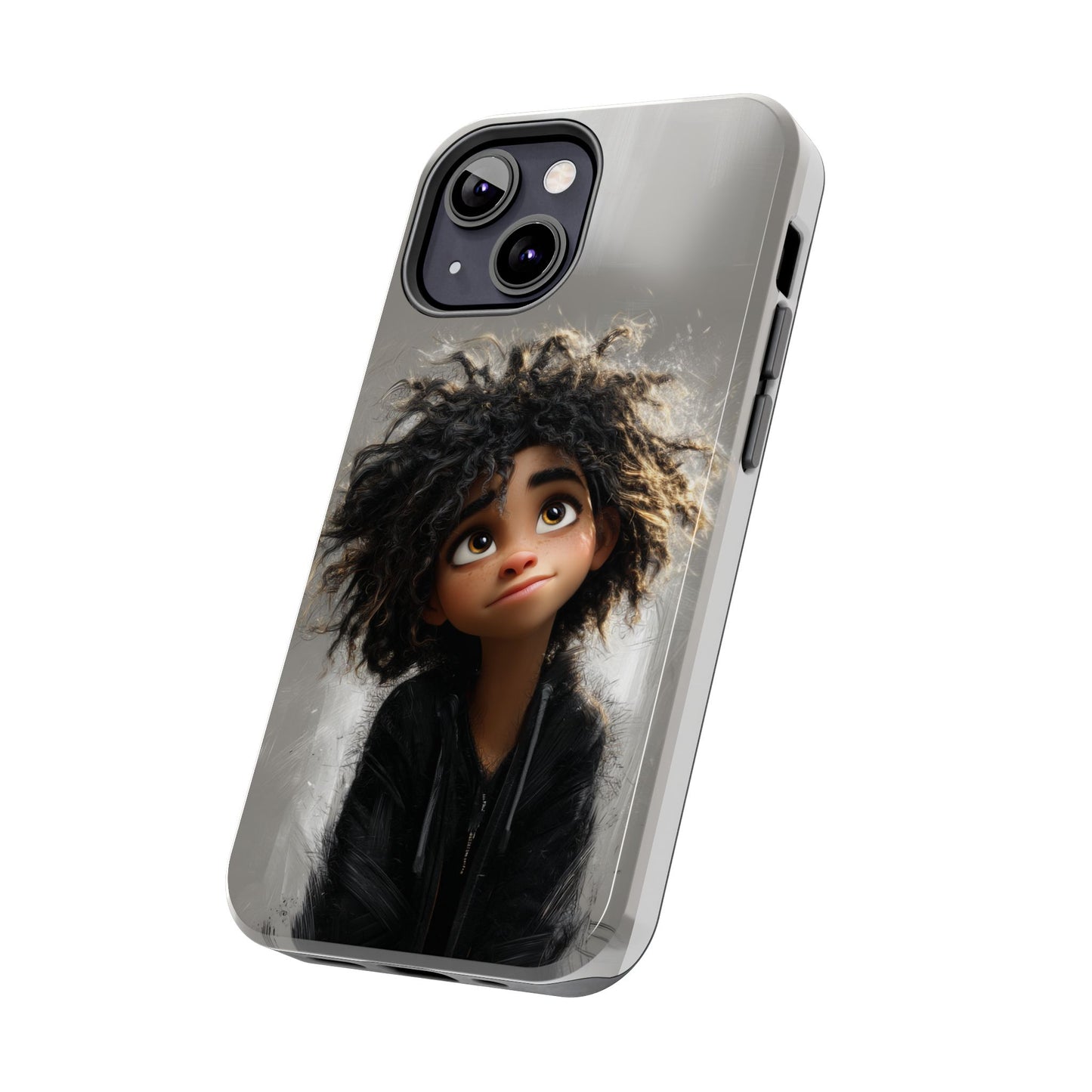 Artistic Tough Phone Case - Unique Character Design for Creative Souls