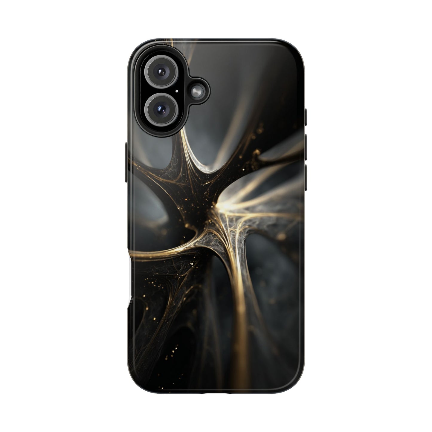 Elegant Tough Phone Case with Abstract Metallic Design